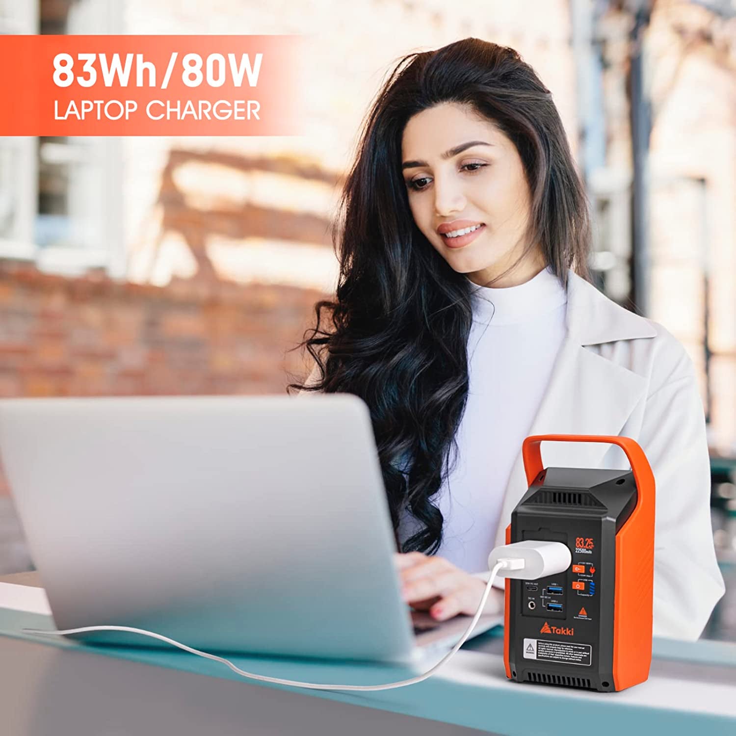 83Wh Portable Power Station, Takki Camping Solar Generator Power Bank with Flashlight and 110V AC Outlet Battery Backup for Camping, Home, Laptop, Emergency (Solar Panel Not Included)  Shenzhen Sbase Electronics Technology Co.,Ltd   