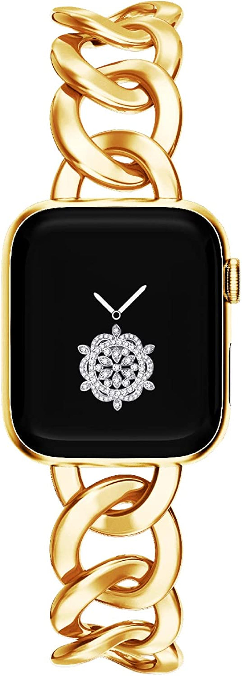 Kolgios 38/40/41/42/44/45Mm Cool Women Chain Metal Smartwatch Bands Compatible for Apple Watch Bands Series 8/7/6/SE/5/4 Adjustment Replacement Watch Bracelet for Iwatch 8/7 Gift for Her  SZ Kager tech   