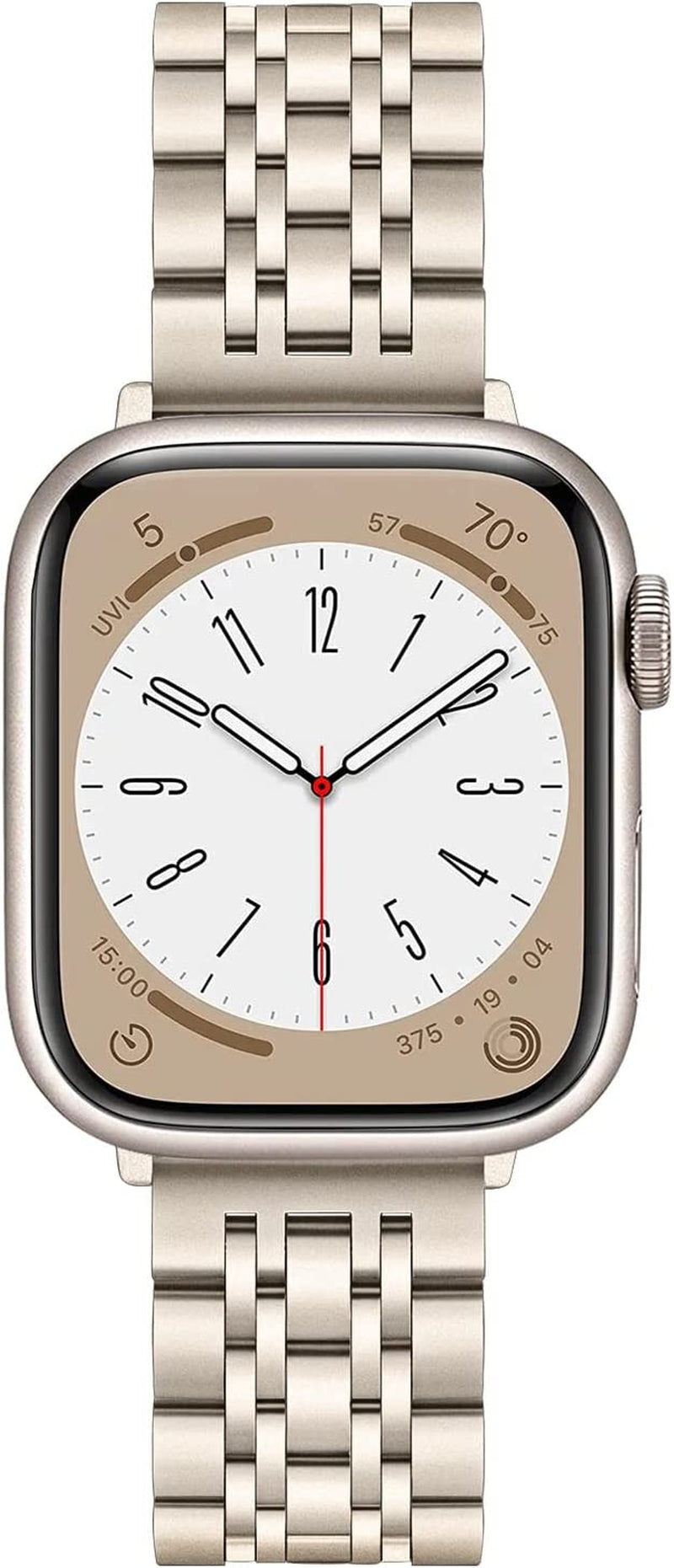 Trumirr Band for Apple Watch Series 8 7 41Mm Starlight Women Men, Stainless Steel Bands Replacement Strap for Iwatch SE Series 8 7 6 5 4 3 2 1 41Mm 40Mm 38Mm  TRUMiRR   