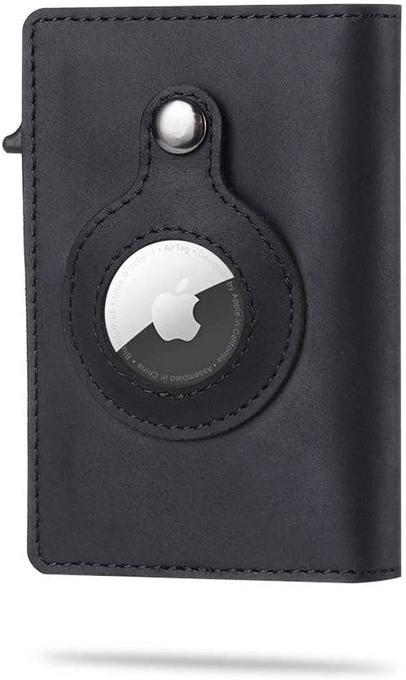 Ebhag868 Smart Card Clip Wallet with Durable One-Press, Quick-Access Card Holders, Integrates Cutting Edge Tracking & RFID Blocking Technology (Airtag NOT Included) - Brown  Generic Black  