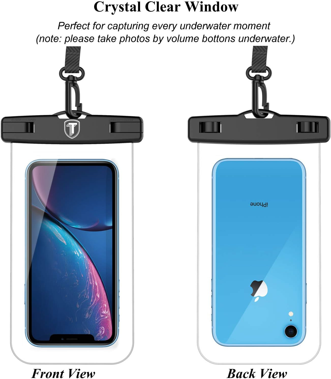 NJJEX Waterproof Phone Pouch [2 Pack] Cell Phone Dry Bag Case for Samsung Galaxy Note 20 Ultra S23 Ultra S22 S21+ S20 S10 S9 A03S A13 A14 A53 A02S A12 A32 A42 A52 Iphone 14 Pro Max 13 12 11 Xs Xr 8 7  NJJEX   