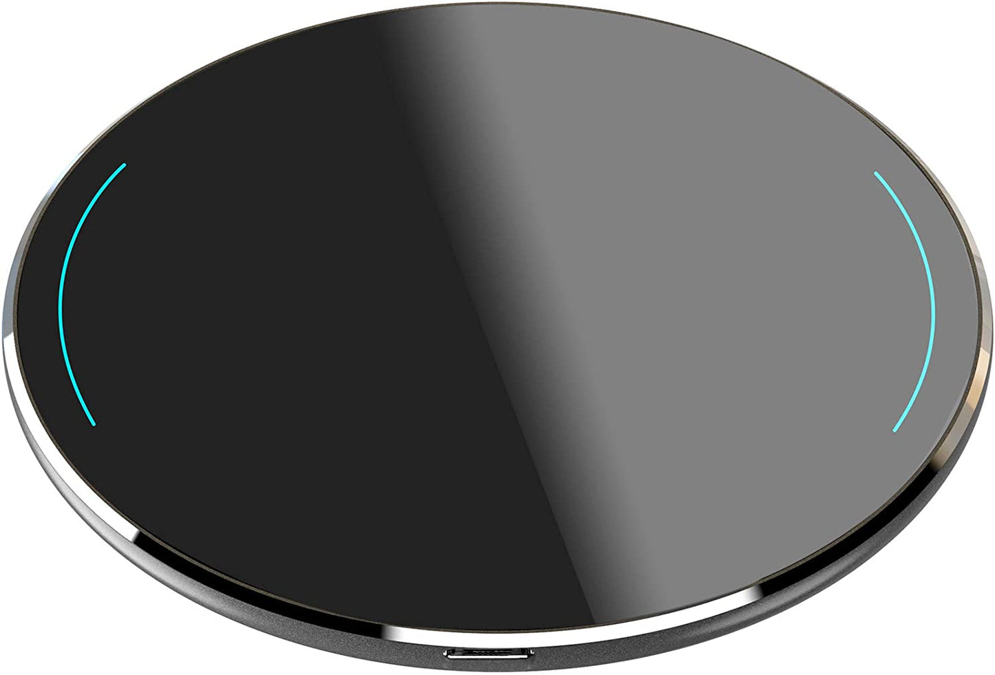 TOZO W1 Wireless Charger 10W Thin Aviation Aluminum Computer Numerical Control Technology Fast Charging Pad Black (NO AC Adapter)  TOZO Space Gray M-100mm 