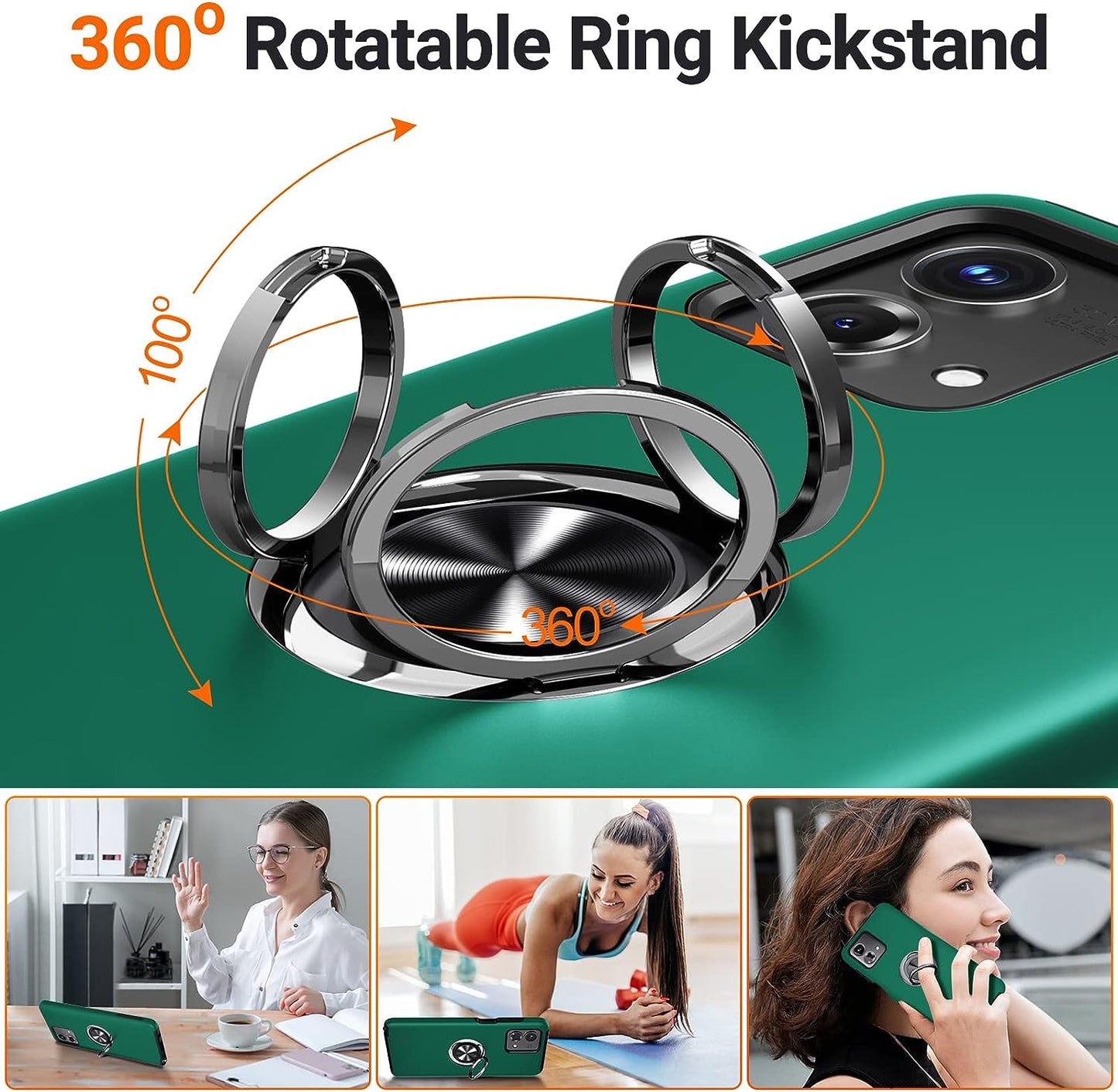 JAME for Moto G Stylus 5G 2023 Case, Slim Soft Shockproof Protective Case for Motorola G Stylus 5G Case 2023, with Invisible Ring Kickstand for Motorola G Stylus 5G 2023 Case, Green  JAME   