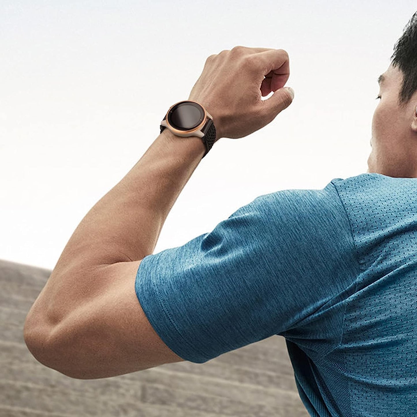 3 Pack Stretchy Nylon Watch Bands Compatible with Garmin Venu/Venu Sq, 20Mm Loop Elastic Straps for Garmin Vivoactive 3,Venu 2 Plus,Vivoactive 3 Music,Forerunner 645/55/245 Music for Women Men.  bolesi   