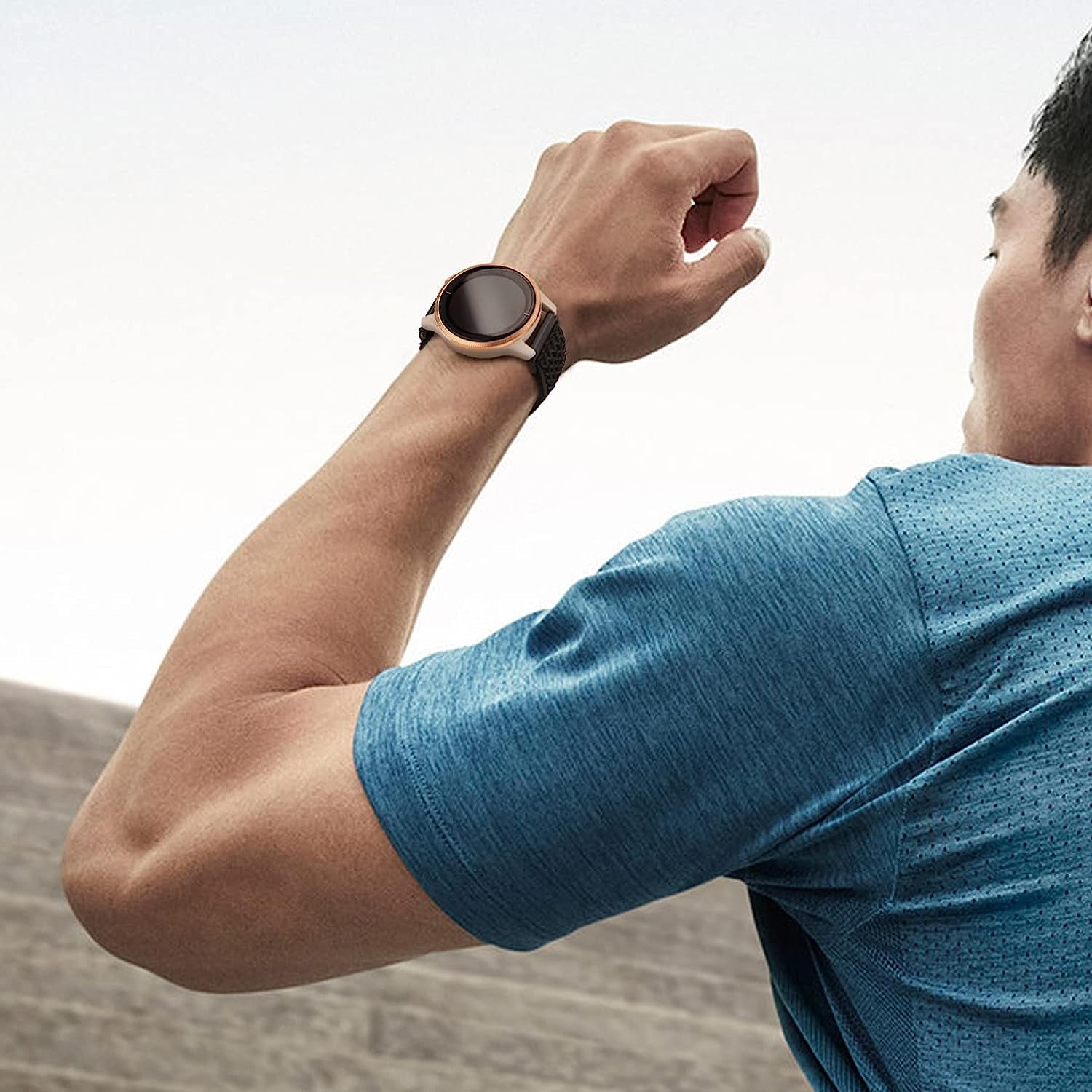 3 Pack Stretchy Nylon Watch Bands Compatible with Garmin Venu/Venu Sq, 20Mm Loop Elastic Straps for Garmin Vivoactive 3,Venu 2 Plus,Vivoactive 3 Music,Forerunner 645/55/245 Music for Women Men.  bolesi   