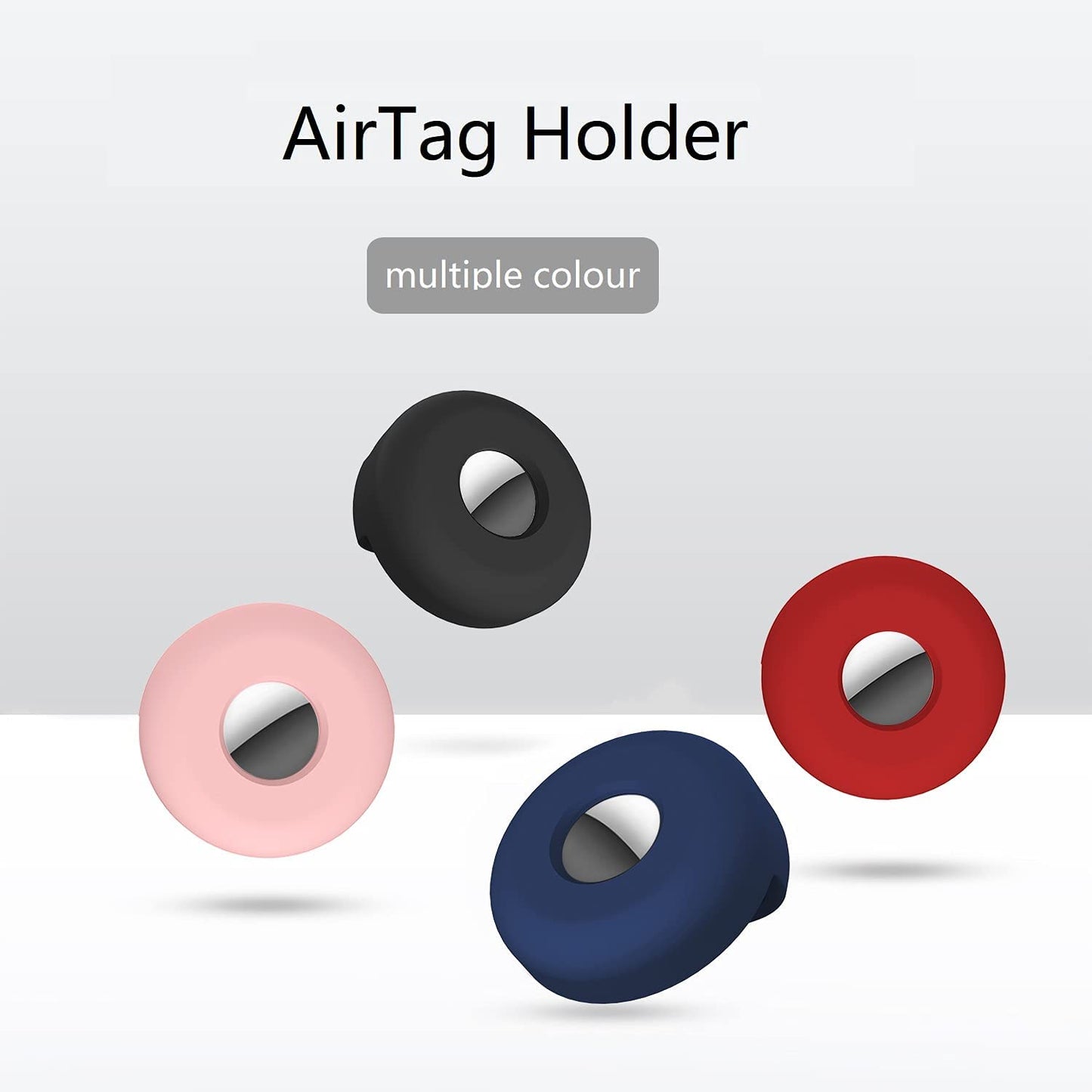 Dog Collar Holder for Apple Airtag 2 Pack , Anti-Lost Airtag Silicone Dog Collar Cat Pet Loop Holder ,Compatible with Pet Collars Loop&Backpack Airtag Accessories (Pink & Purple) 1  N\C   