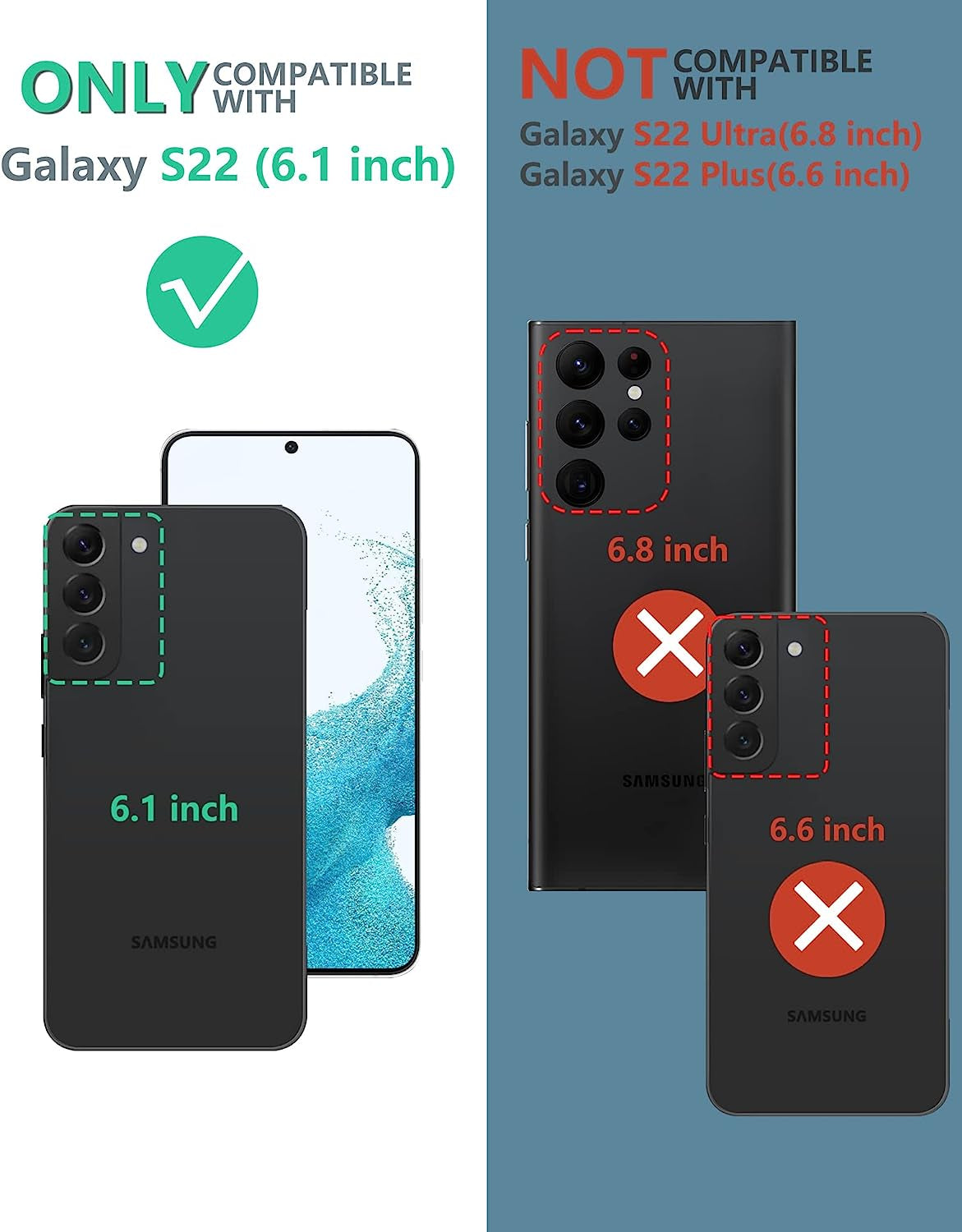 FNTCASE for Samsung Galaxy S22 Protective Case: Military Grade Protection Rugged Anti-Drop Case with Belt-Clip Holster & Kickstand - Full Shockproof Sturdy Durable Bumper Textured Cell Phone Cover  FNTCASE   