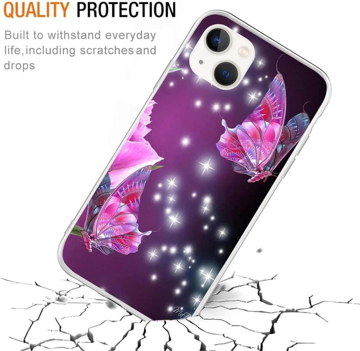 Compatible with LG G6 | LG G6+ | LG G6 plus Case Butterfly 160 Cool Kids Girls Women Man Soft Flexible TPU Silicone Phone Case Clear  PTGVCTA   