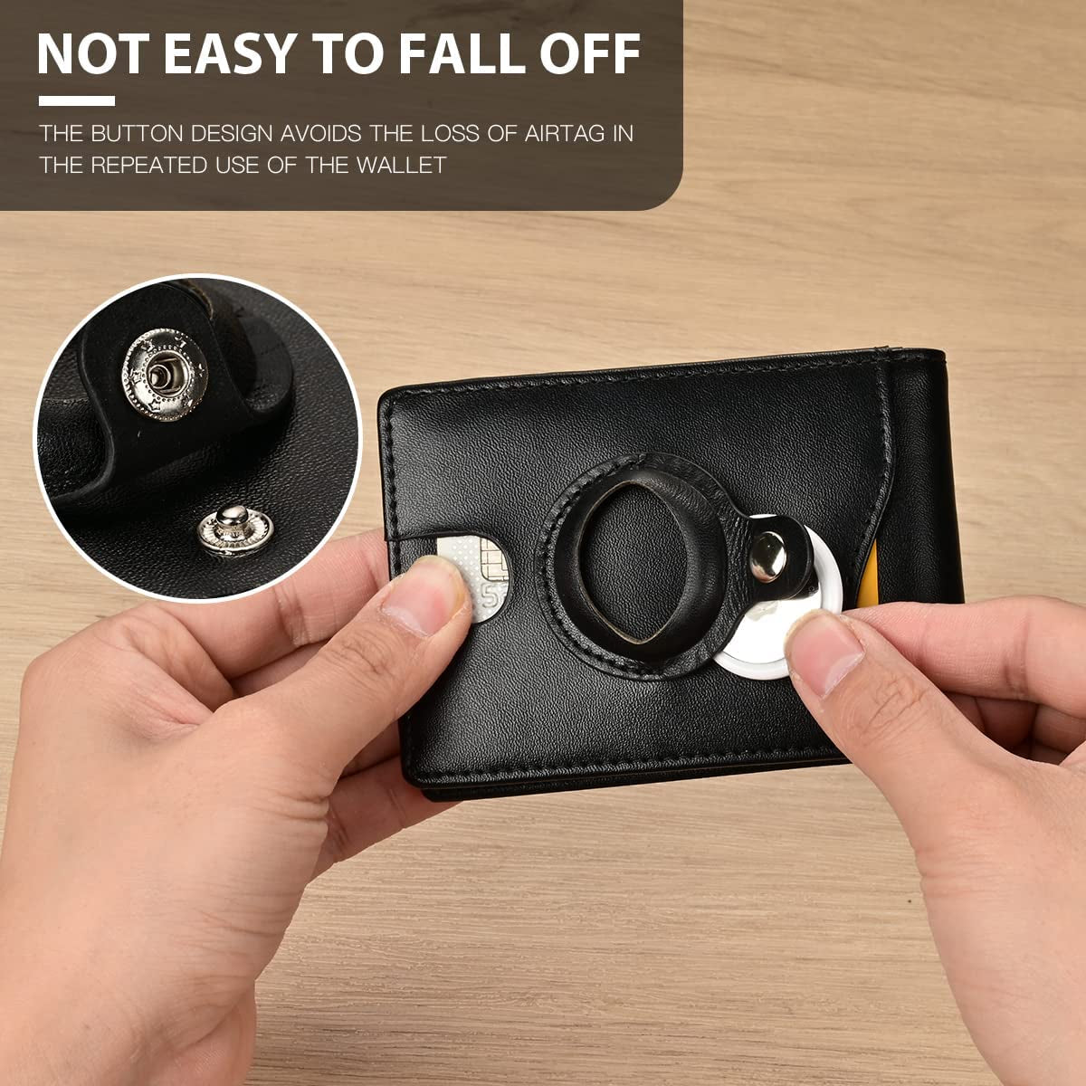 Herrontown Airbag Wallet Men, Front Pocket Slim Bifold Wallet with Airtag Holder, Minimalist Wallet with Money Clip & 11 Credit Card Slot  Herrontown   