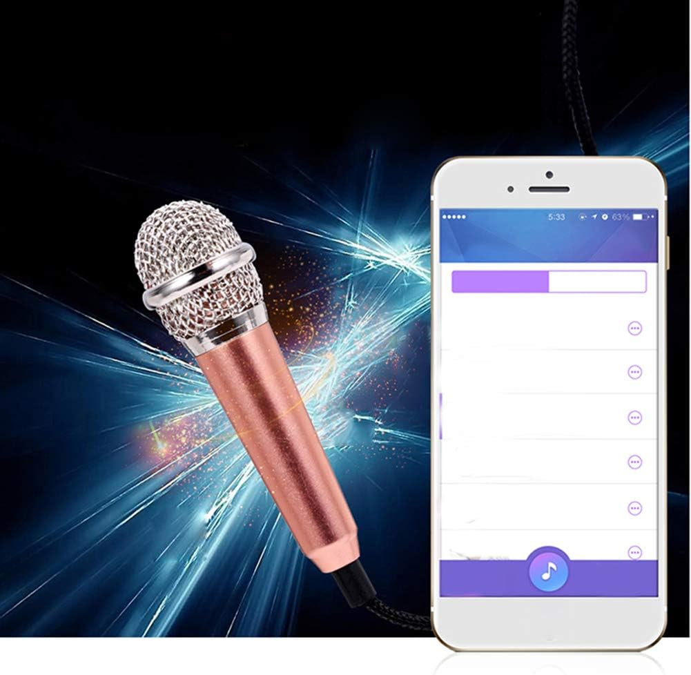 Ekqw015L [Mini Singing Mic Equipment 3.5Mm Mini Condenser Microphone Phone Karaoke Mic with Stand Singing Mic Equipment Mini Handheld Microphone for Mobile Phone Laptop Notebook Silver  ekqw015l   