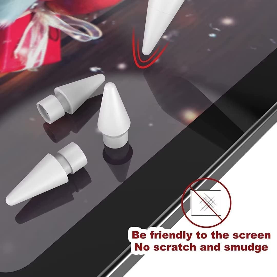 Alikiai 4 Pack Tips for Apple Pencil,Stylus Tips,Pencil Tips for Ipad,Replacement Pen Nibs Compatible with Ipad Air Mini Pro Apple Pencil 1St & 2Nd Generation  Alikiai   