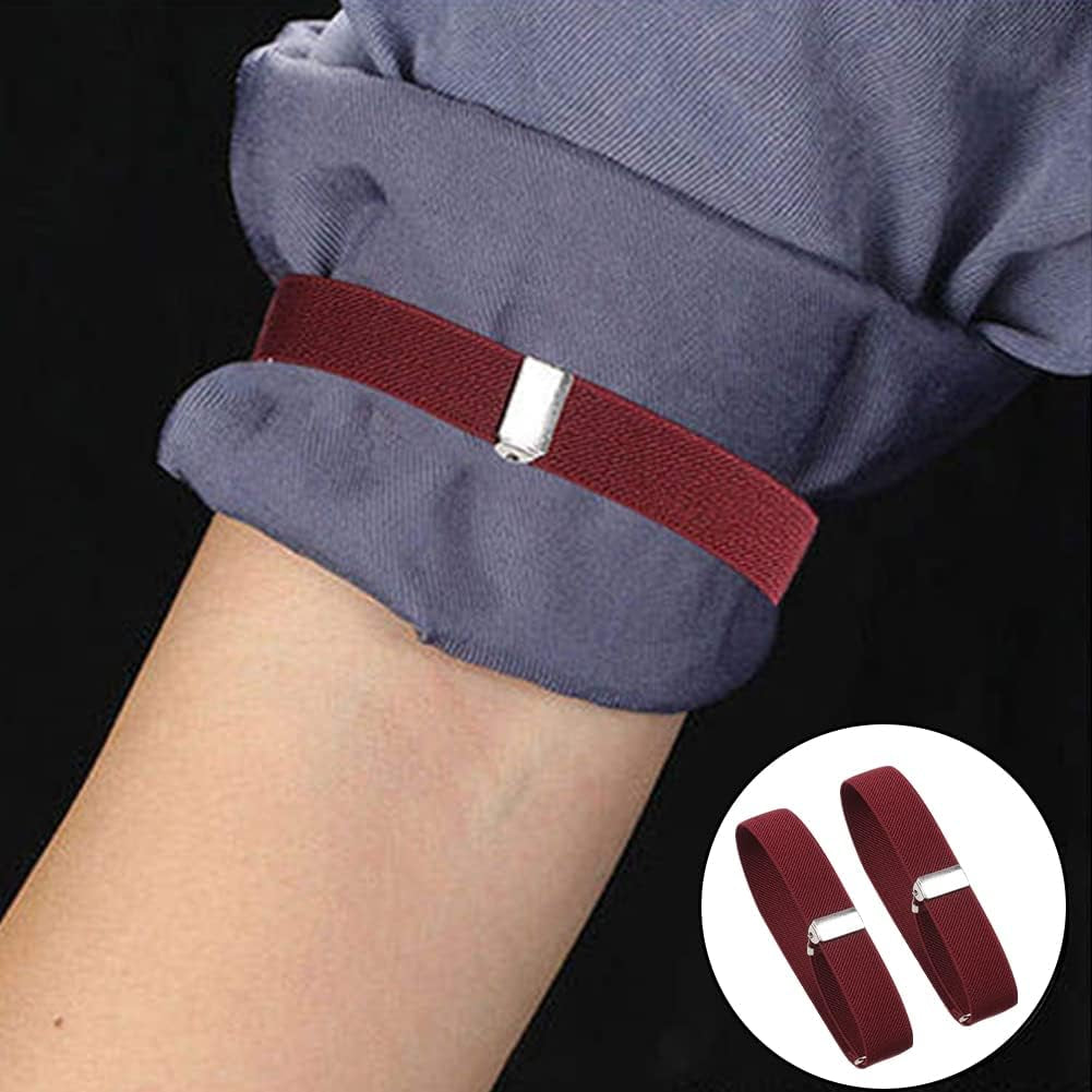 6 Pairs Arm Sleeves for Men Elastic Arm Bands Adjustable Armband Sleeve Garters Anti-Slip Shirt Garters for Men  Thinslimer   