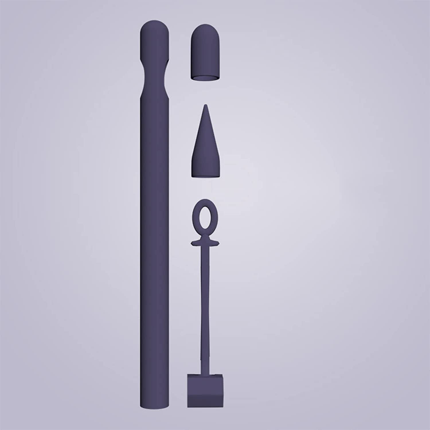 Siduater Silicone Sleeve for Apple Pencil 1St Generation, Ultra Light Pen Skin Case Cover Accessories Soft Protective Ipad Pencil Grip Holder with 2 Nib Cover, 1 Cable Adapter Tether, Pink  siduater Navy  