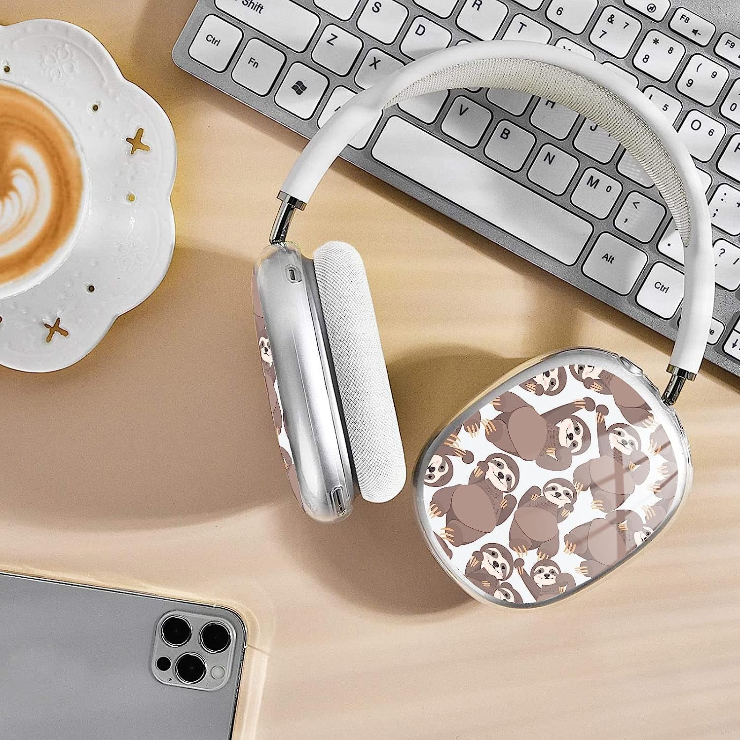WINCHIHAN Printed Soft TPU Anti-Scratch Protective Case Cover Compatible with Airpods Max Headphones # AS0437  WINCHIHAN   