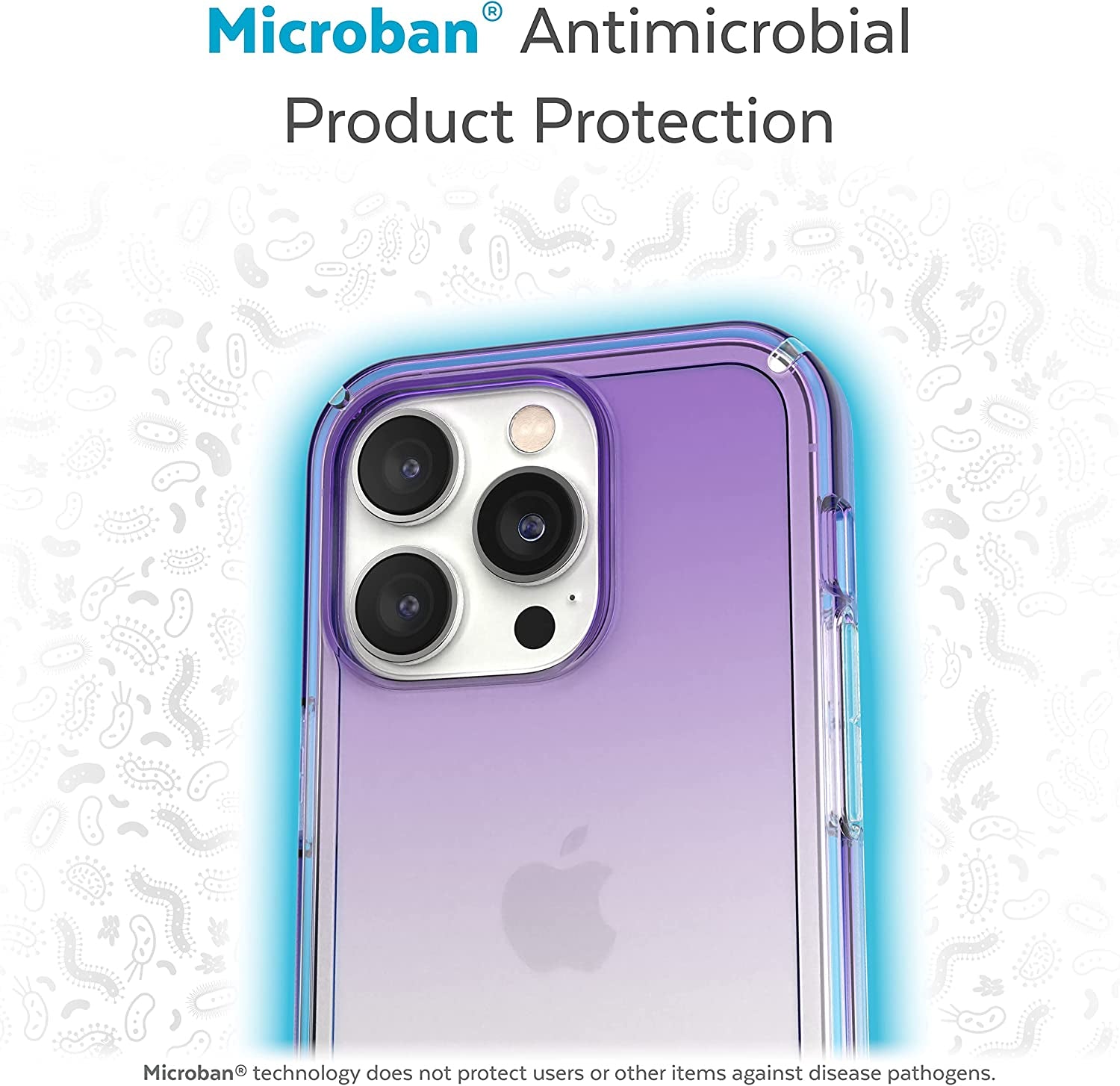 Speck Clear Iphone 14 Pro Case - Drop Protection, Scratch Resistant Dual Layer Slim Phone Case for 6.1" Iphone 14 Pro - Anti-Yellowing & Anti-Fade Case - Ombre Amethyst Purple Fade/Clear Gemshell  Speck Products   