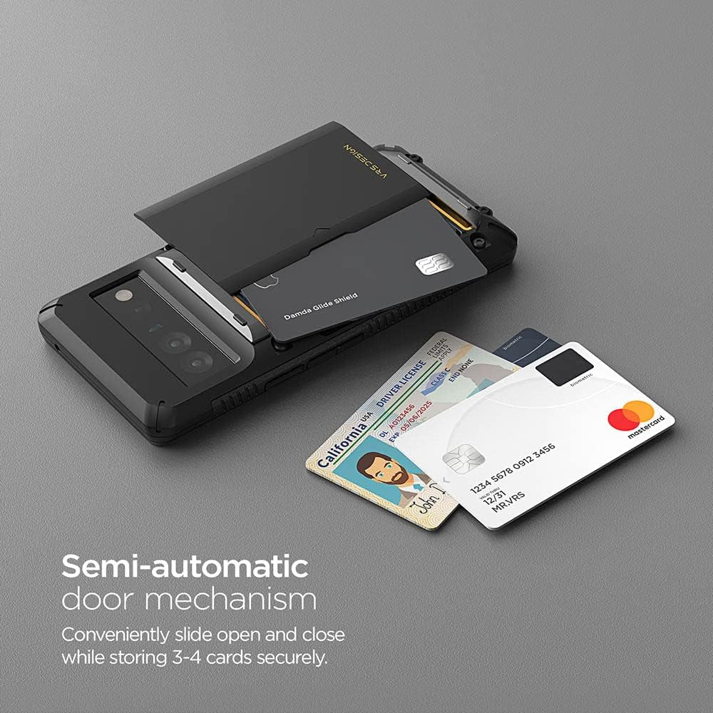 VRS DESIGN Damda Glide Pro Phone Case for Pixel 6 Pro, Sturdy Semi Auto Wallet [4 Cards] Case Compatible for Pixel 6 Pro Case (2021)  VRS DESIGN   