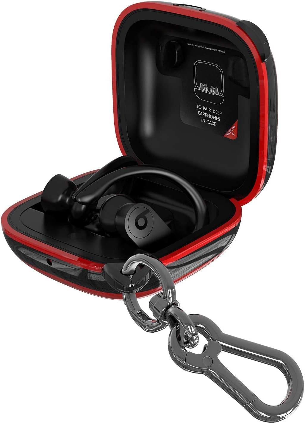 ANKASI Compatible Powerbeats Pro Case Cover,Full Protective Shockproof Anti-Slip Silicone Case for Beats Powerbeats Pro 2019(Black Edge+Yellow)  ANKASI Black Edge+Red  