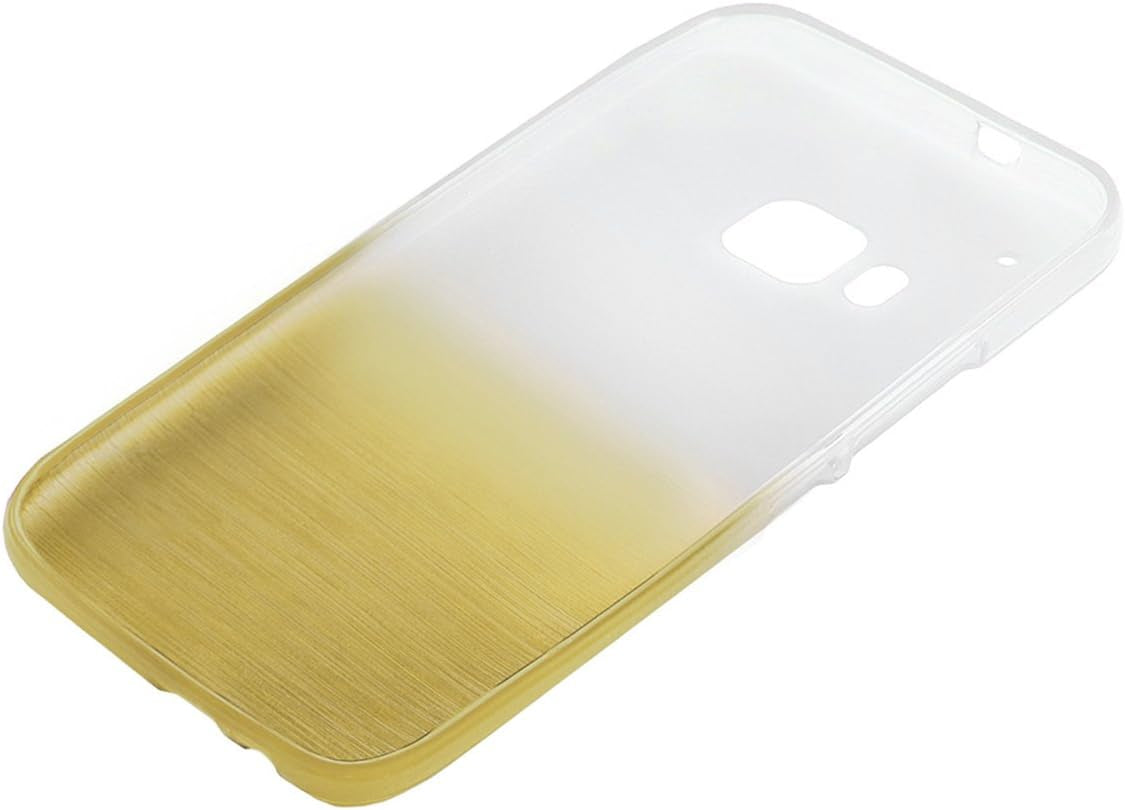 Xcessor Transition Color Flexible TPU Case for HTC One M9 (HTC One Hima). with Gradient Silk Thread Texture. Transparent/Gold  Accessory Department   