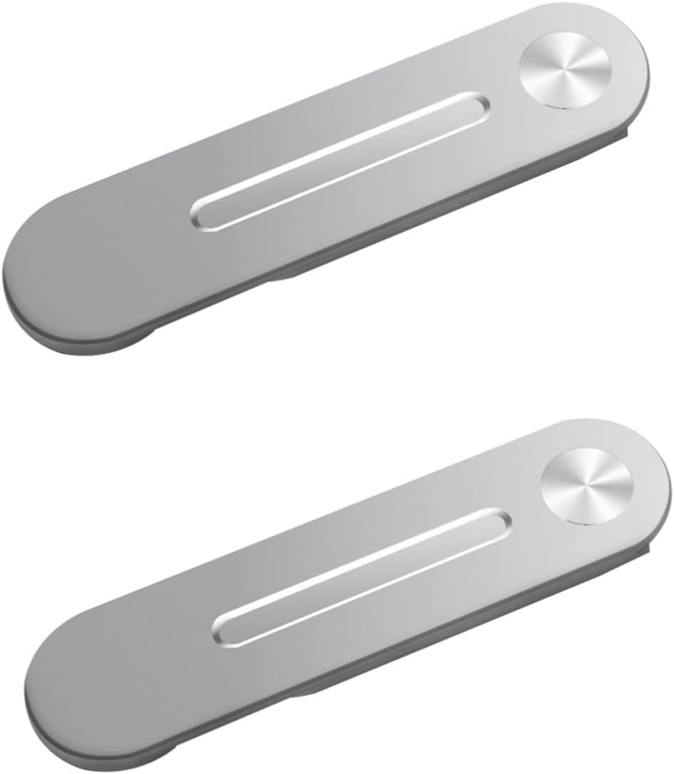 UKCOCO 2Pcs Mobile Phone Holder Collapsible Laptop Stand Stand for Laptop Magnetic Laptop Phone Stand Computer Monitor Stand Computer Phone Stand Magnetic Laptop Phone Stand Metal Silver  UKCOCO   