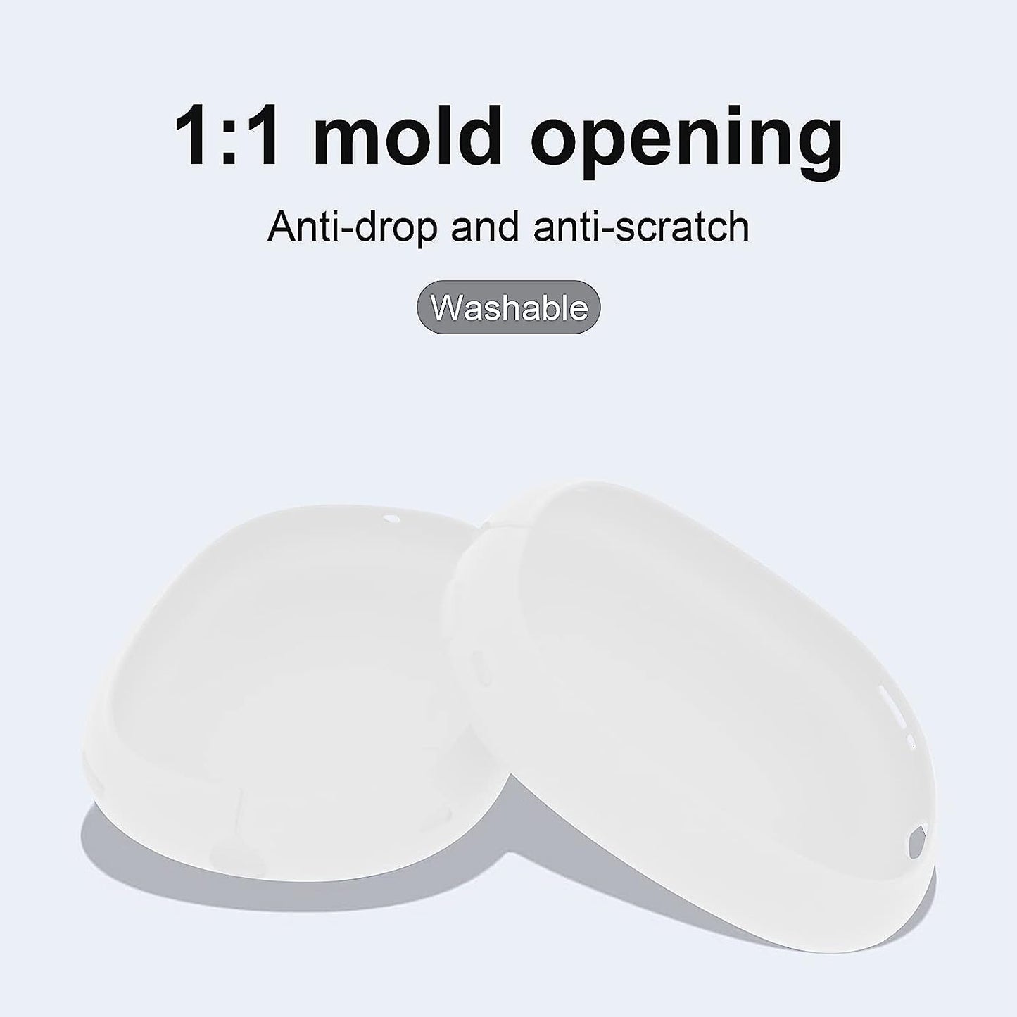 Antetek Silicone Case for Airpods Max Headphone,Soft Silicone Skin Cover Lightweight [Anti Slip] Shock-Proof Shatter-Resistant Protective Frame Full Cover Compatible for Airpods Max (White)  Antetek   