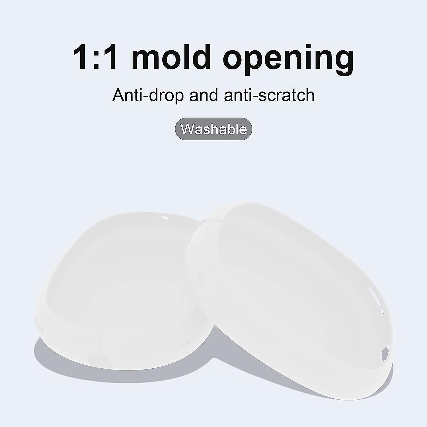 Antetek Silicone Case for Airpods Max Headphone,Soft Silicone Skin Cover Lightweight [Anti Slip] Shock-Proof Shatter-Resistant Protective Frame Full Cover Compatible for Airpods Max (White)  Antetek   