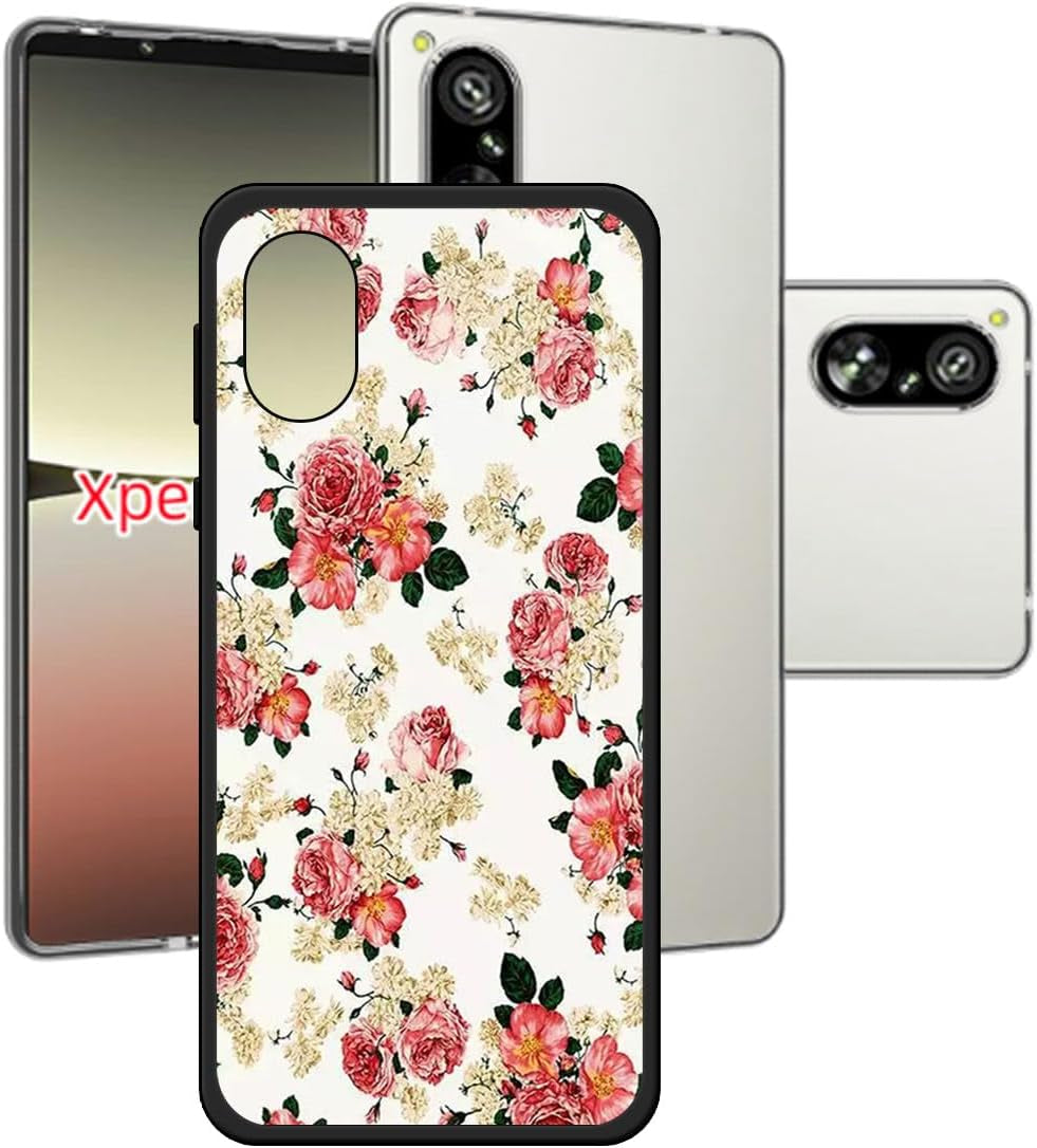 LCEHTOGYE Case for Sony Xperia 5 V, Slim Shock-Absorption Anti-Scratch Black Soft TPU Bumper Protective Phone Case Cover for Sony Xperia 5 V (6,1") - KE21  LCEHTOGYE Ke9  