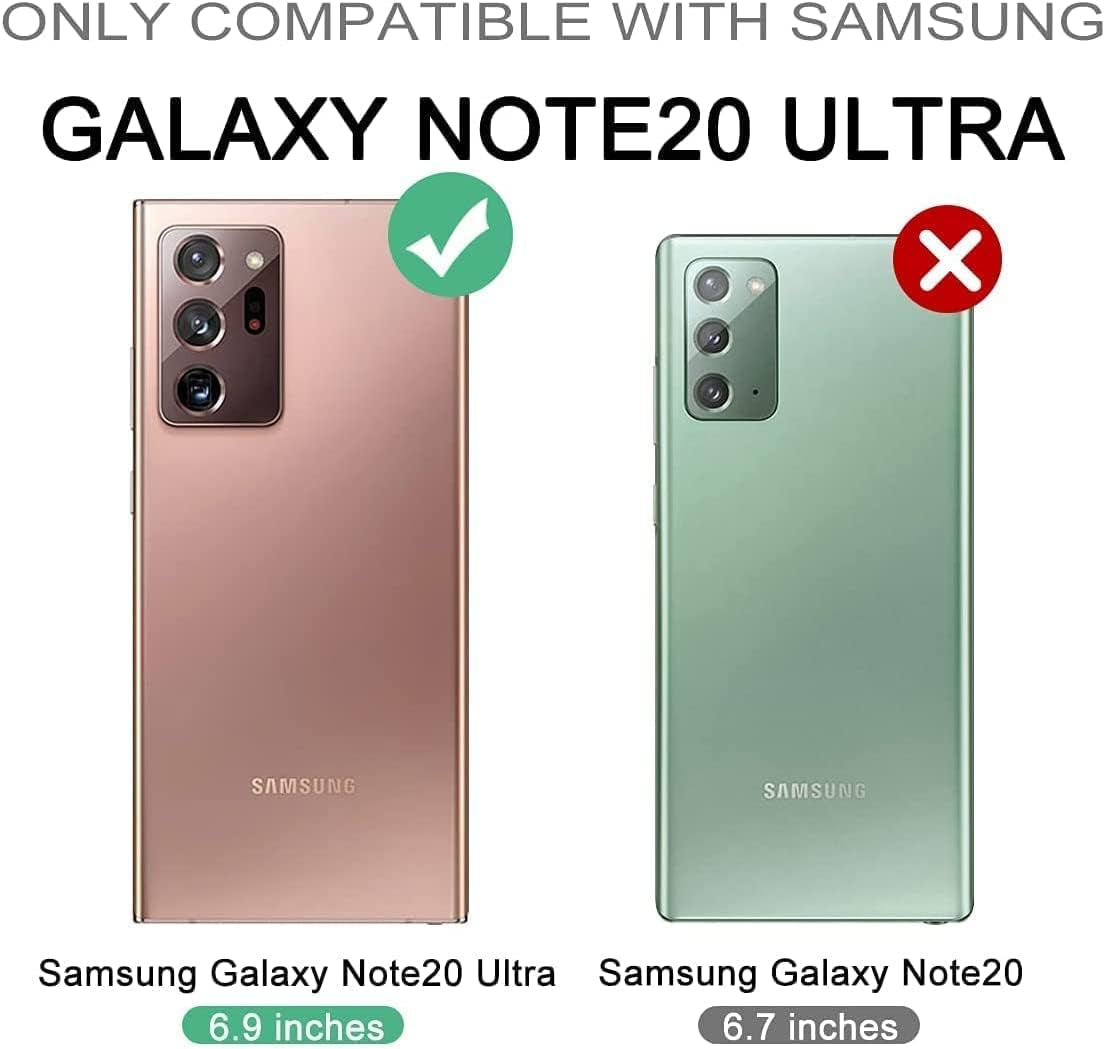 Dexnor for Galaxy Note 20 Ultra Case with Screen Protector Clear 360 Full Body Rugged Protective Shockproof Hard Back Cover Heavy Duty Defender Bumper for Samsung Note 20 Ultra 5G 6.9" - Black  Dexnor   