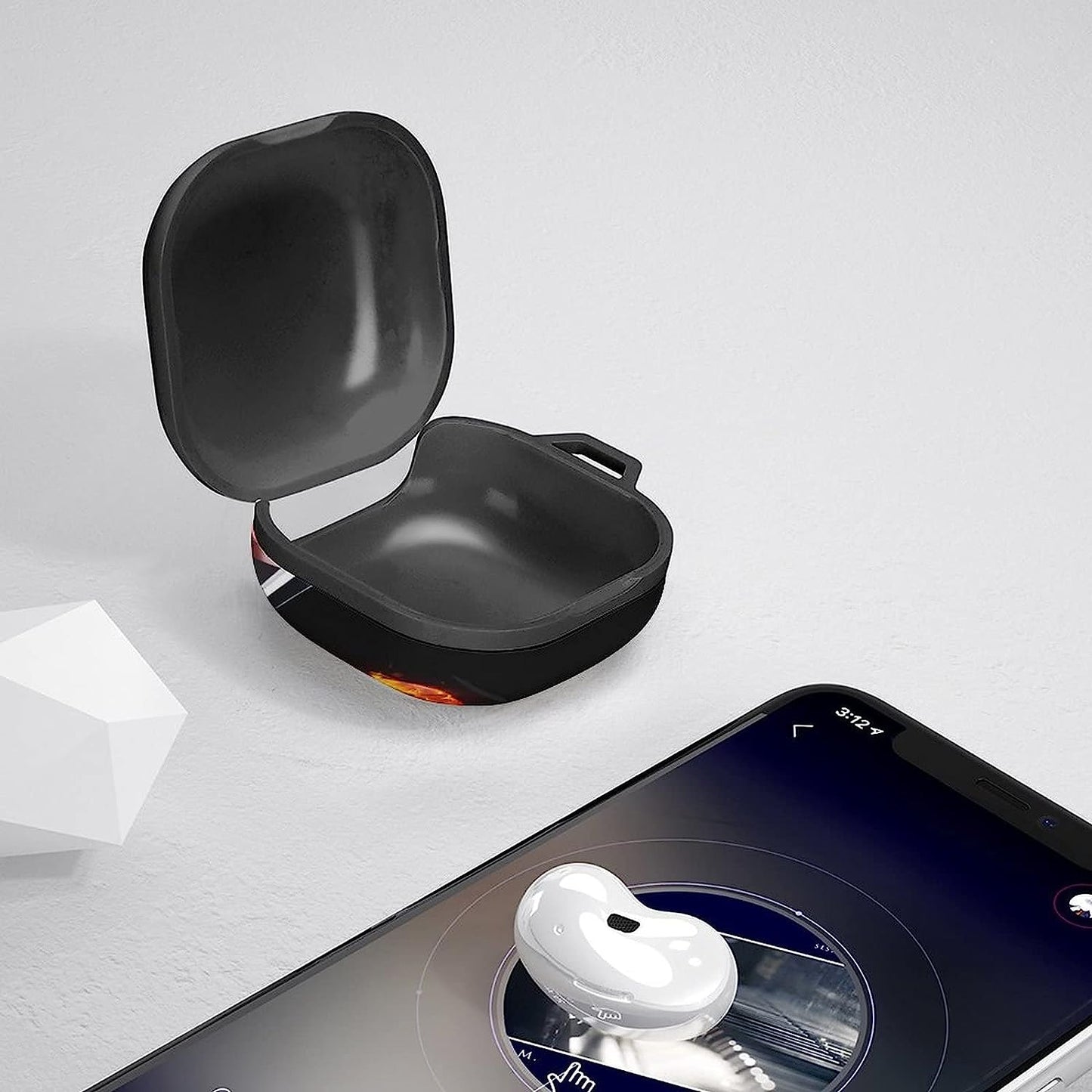 Fire and Basketball Protective Case Cover Compatible with Galaxy Buds Live/Galaxy Buds Pro/Galaxy Buds 2 Pro Charging Case for Women Men  MHXYZHW   