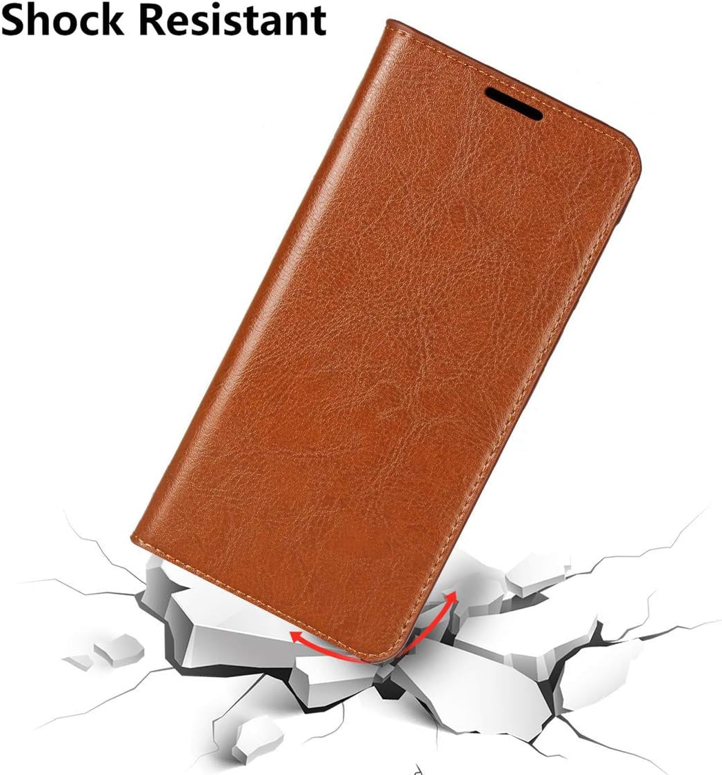 Icovercase for LG V40 Thinq Wallet Case with Card Slots Holder, Premium Leather Kickstand Feature Flip Folio Case Cover for LG V40 Thinq (Khaki)  iCoverCase   