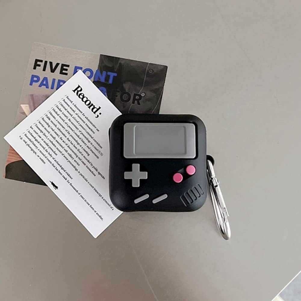 PFVXWJ Creative Case for Samsung Galaxy Buds 2 Pro/Buds Pro/Buds Live/Buds 2,Silicone Protective Cover with anti Lost Keychain,Fall Prevention Earbuds Case for Boys/Girls/Teens (Black)  PFVXWJ   