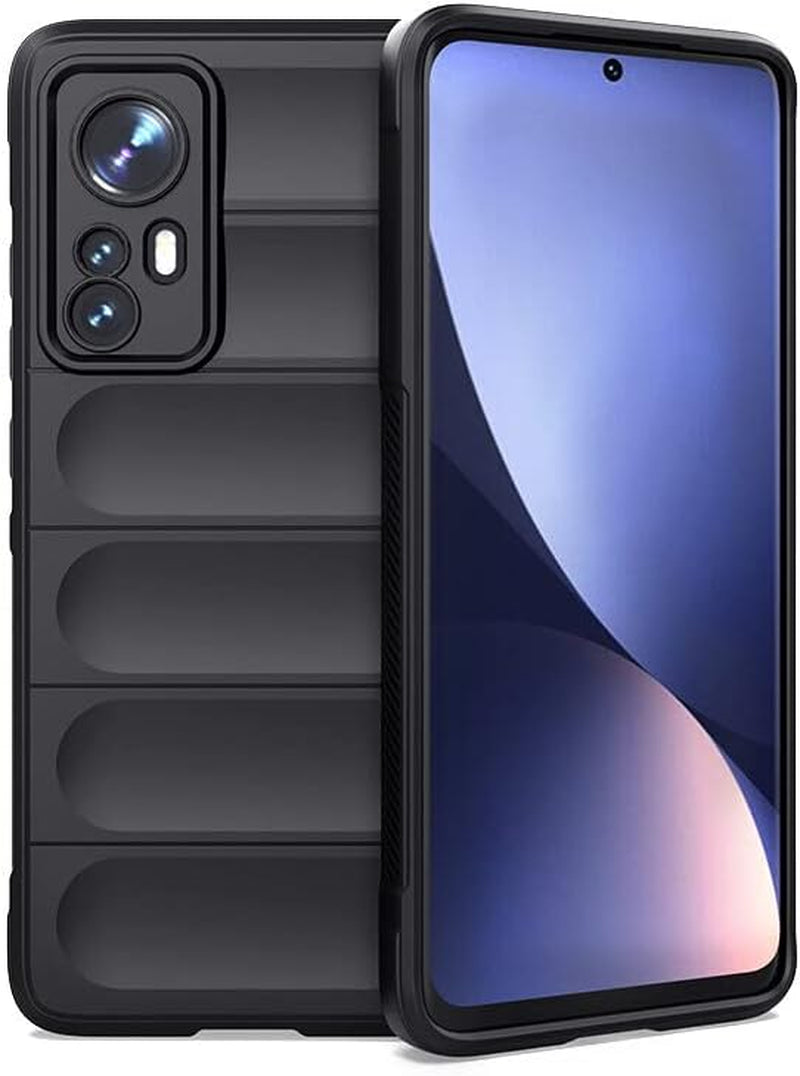 Xiaomi 12 Lite Case, Eabhulie Flexible TPU Silicone Non-Slip Shock-Absorbent Case Cover for Xiaomi 12 Lite Green  EabHulie Black  