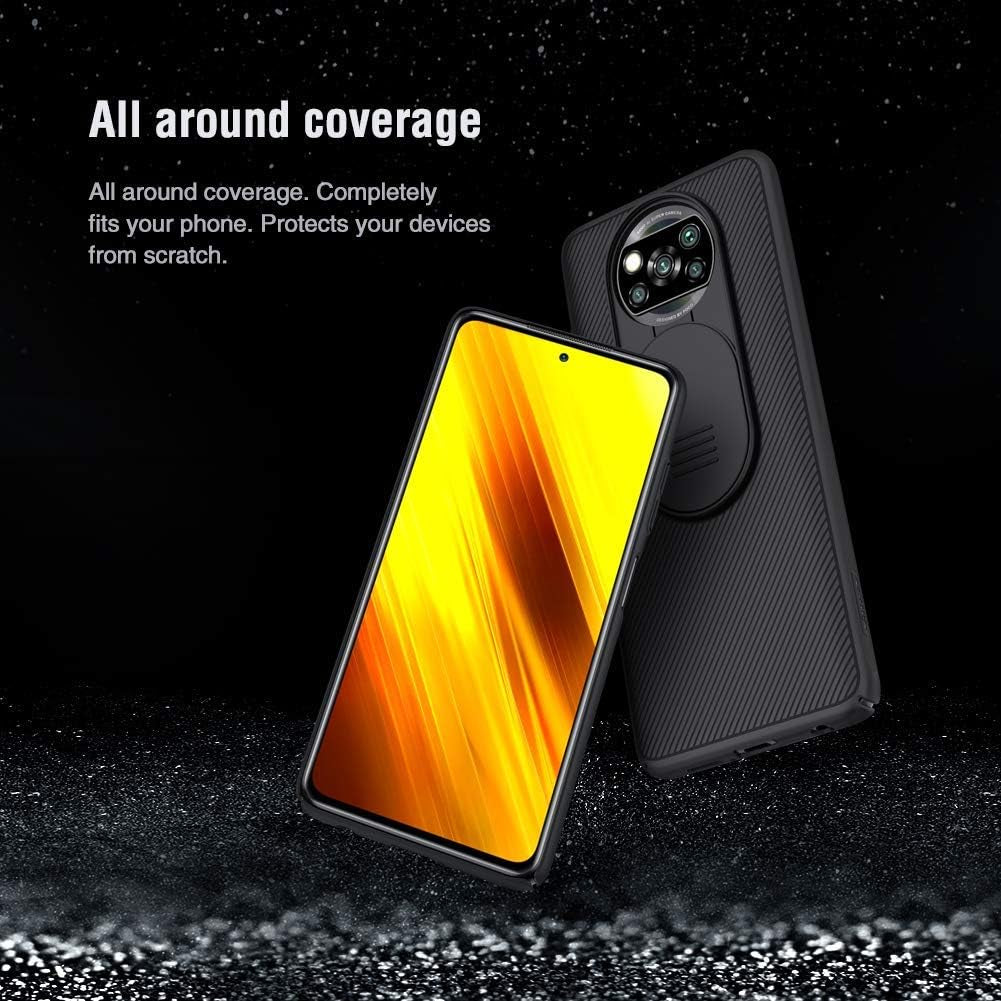 WVOZWWO for Xiaomi Poco X3 NFC Case, Nilkkin Camshield Pro Slim Case Protective Cover Case with Camera Protector Hard PC and TPU Ultra Thin Anti-Scratch Phone Case for Xiaomi Poco X3 NFC /X3 Pro  Grand Eletronics   