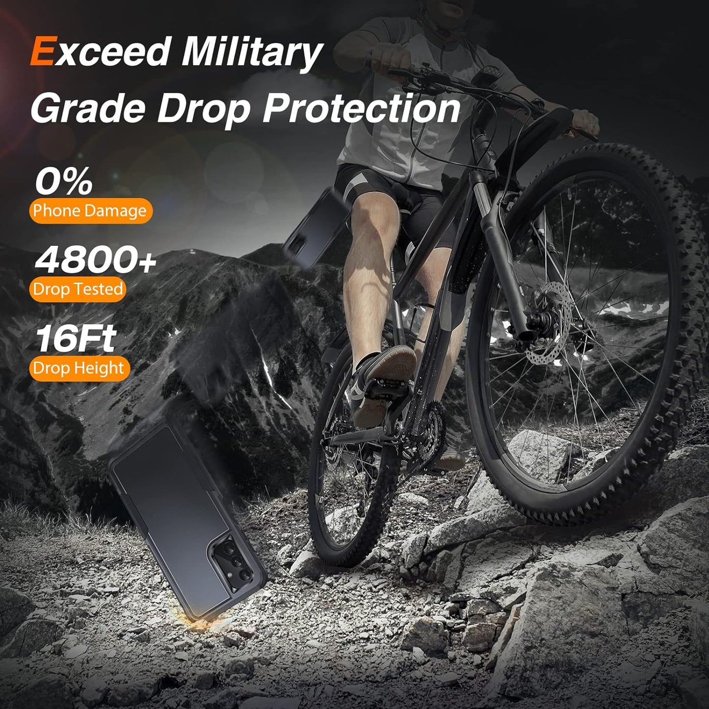 LK for Samsung Galaxy A13 5G Case, Galaxy A13 5G Case with Screen Protector, Dual Layer Heavy Duty Tough Rugged Shockproof Protective Phone Case for Samsung A13 5G, Black  LK   