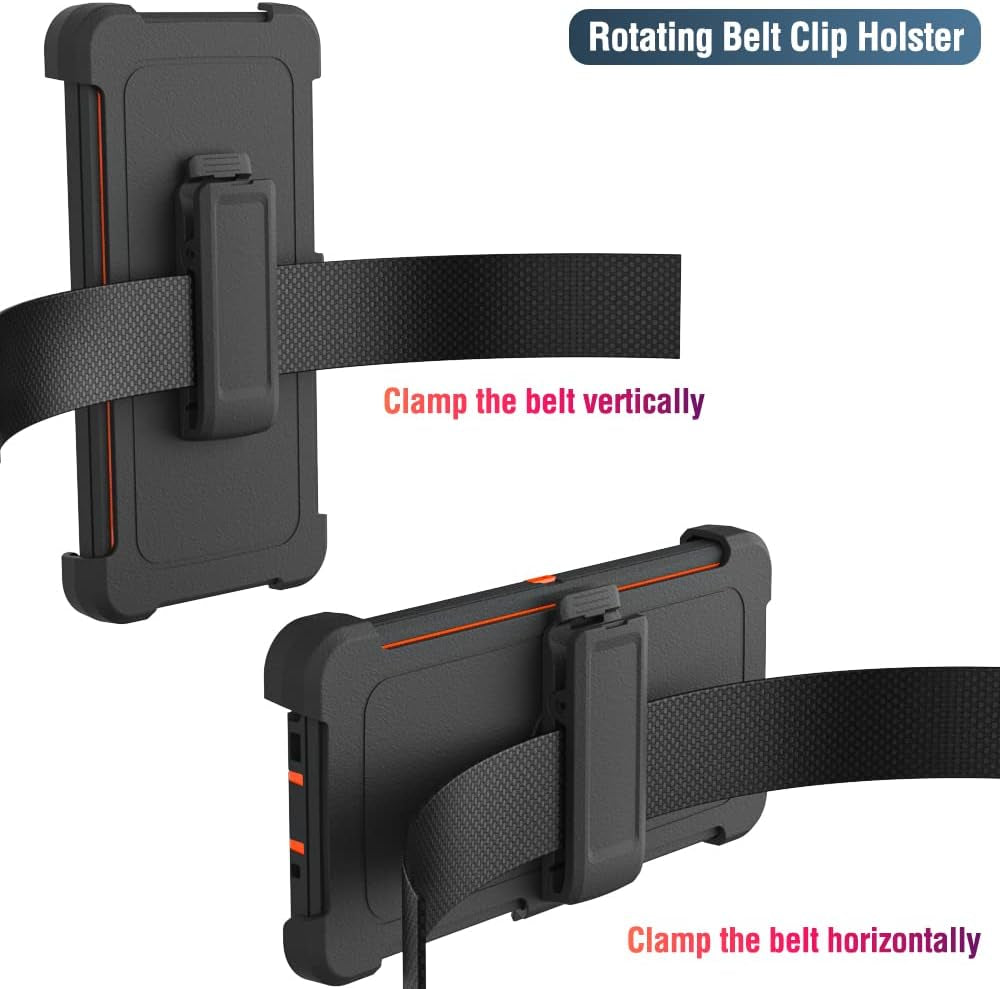 Case for Galaxy Note 20 with Clip, Heavy-Duty Tough Rugged Shockproof Drop Protective Cover Cases for Samsung Galaxy Note 20, Black+Orange  WOGROO   