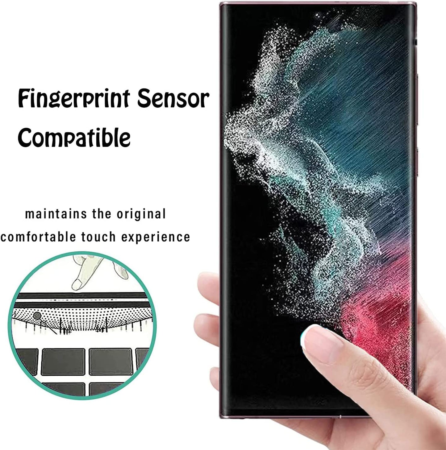 [2+2 Pack] for Samsung Galaxy S23 Ultra 5G Screen Protector Tempered Glass Camera Lens Protector,Touch Sensitive,Fingerprint Support,9H Hardenss(6.8")…  ScandiTech   