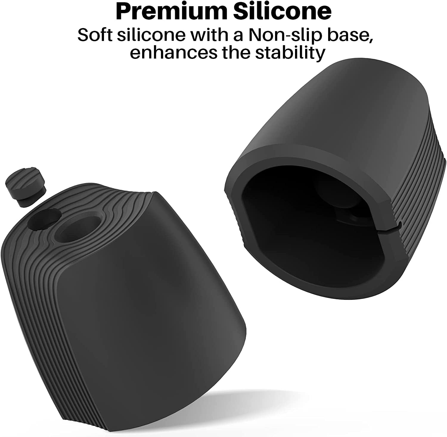 LJFLYXRI Portable Silicone Stand for Apple Pencil 1/2 Charger Holder Non-Slip Base Pen Charging Station Dock Adapter Tablet Pen Accessory,New Pen Accessories Base (Black)  LJFLYXRI   