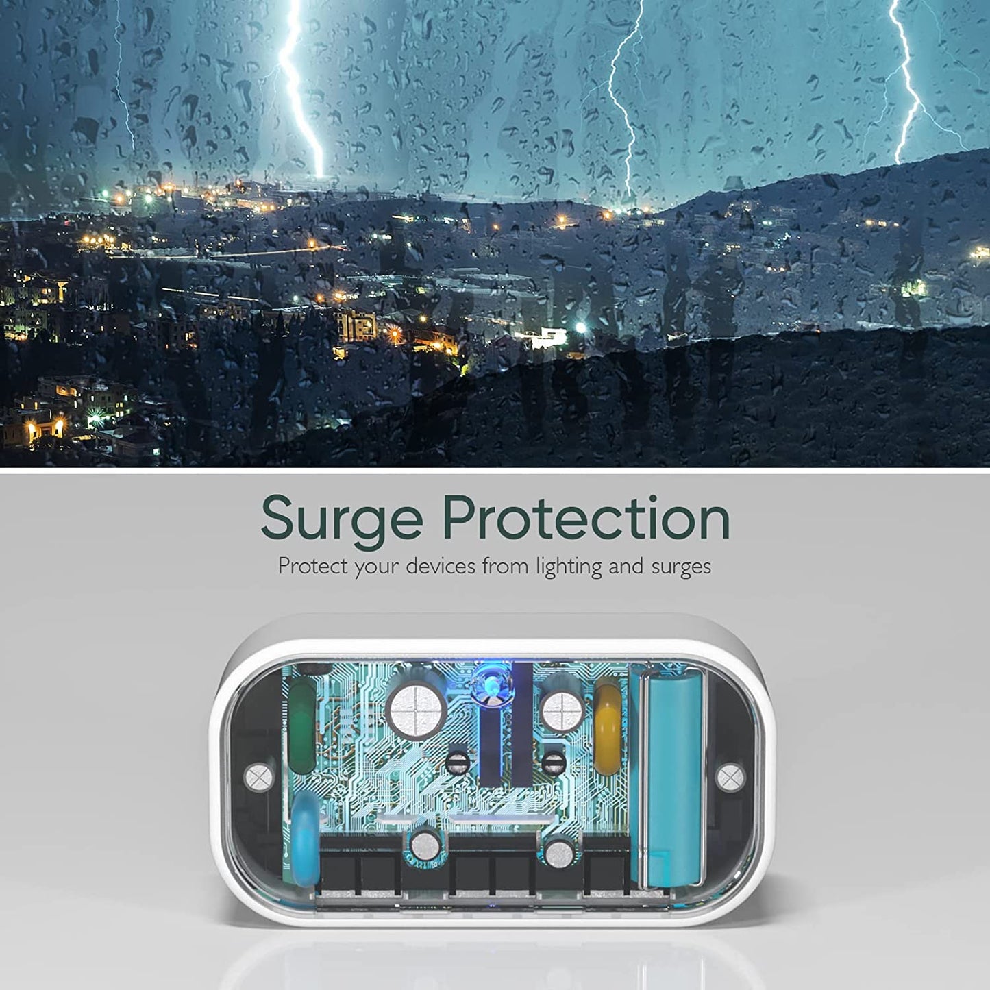 Slim Flat USB Wall Charger, Elecegg Ultra Thin 3 Port Wall Adapter with Smart IC, Low Profile Block Power Cube for Iphone, Ipad, Ipod, Android, Samsung Galaxy, and More  elecegg   