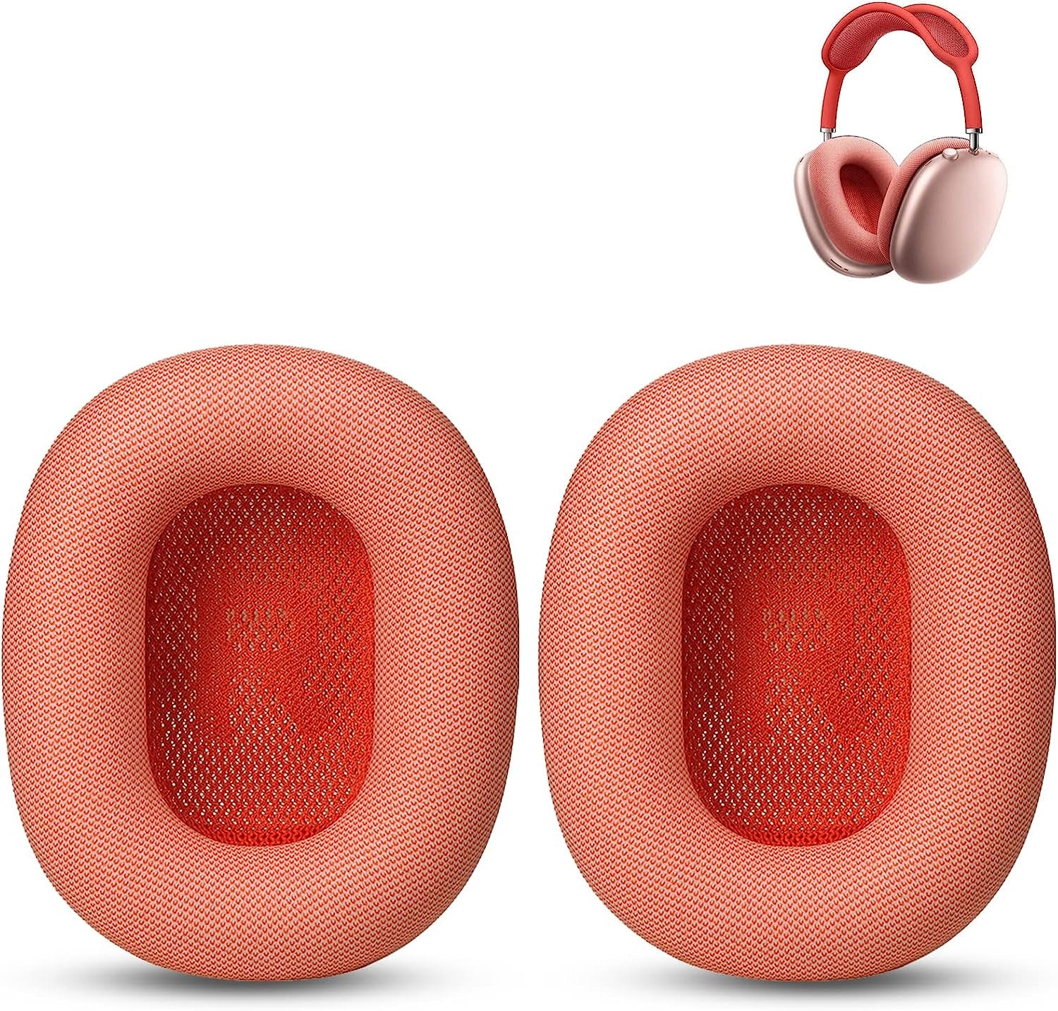 JHK for Airpods Max Ear Cushions Replacement Ear Pad Covers Airpod Pro Max Ear Cushions, Replacement Cat Ears Silicone Headband Airpod Max Accessories Gift: a Pair of Dustproof Knitted Covers (Green)  JHK Pink  