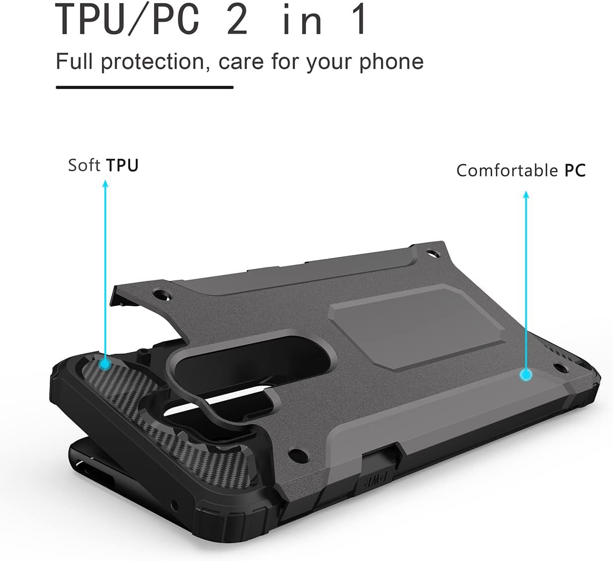 DFTCVBN Phone Case for LG G7/LG G7 Thinq/Lg G7+ Case, Dual Layer Protective Slim Hybrid Cell Phone Cover Shockproof Cases for Lg G7/G7 Thinq/G7Plus Case Black  DFTCVBN   