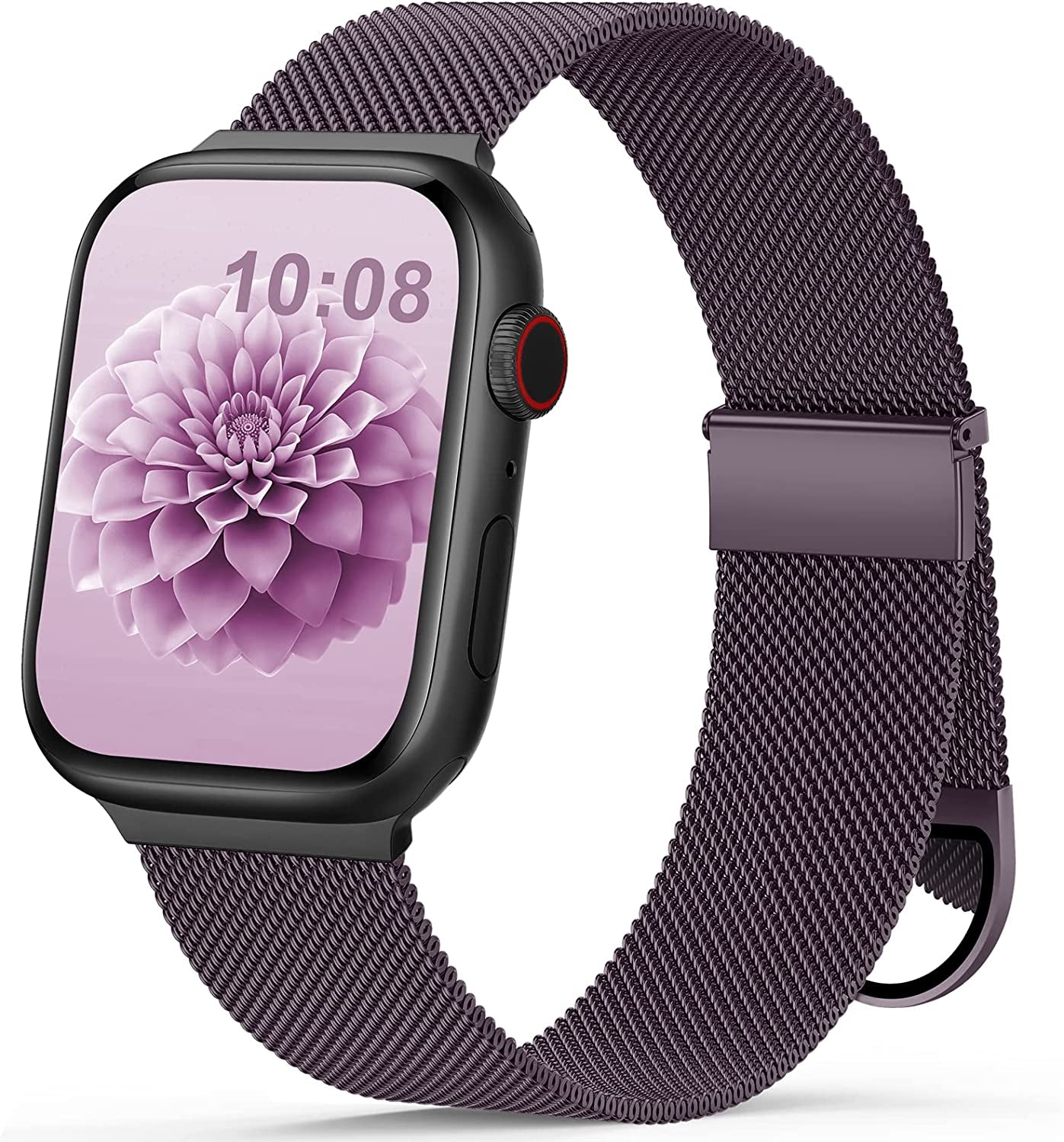 OHOTLOVE Metal Magnetic Bands Compatible with Apple Watch Band 38Mm 40Mm 41Mm 42Mm 44Mm 45Mm 49Mm Women Men, Stainless Steel Mesh Loop Strap for Iwatch Ultra SE Series 8 7 6 5 4 3 2 1 Starlight S  OHOTLOVE Elderberry 42mm/44mm/45mm/49mm 
