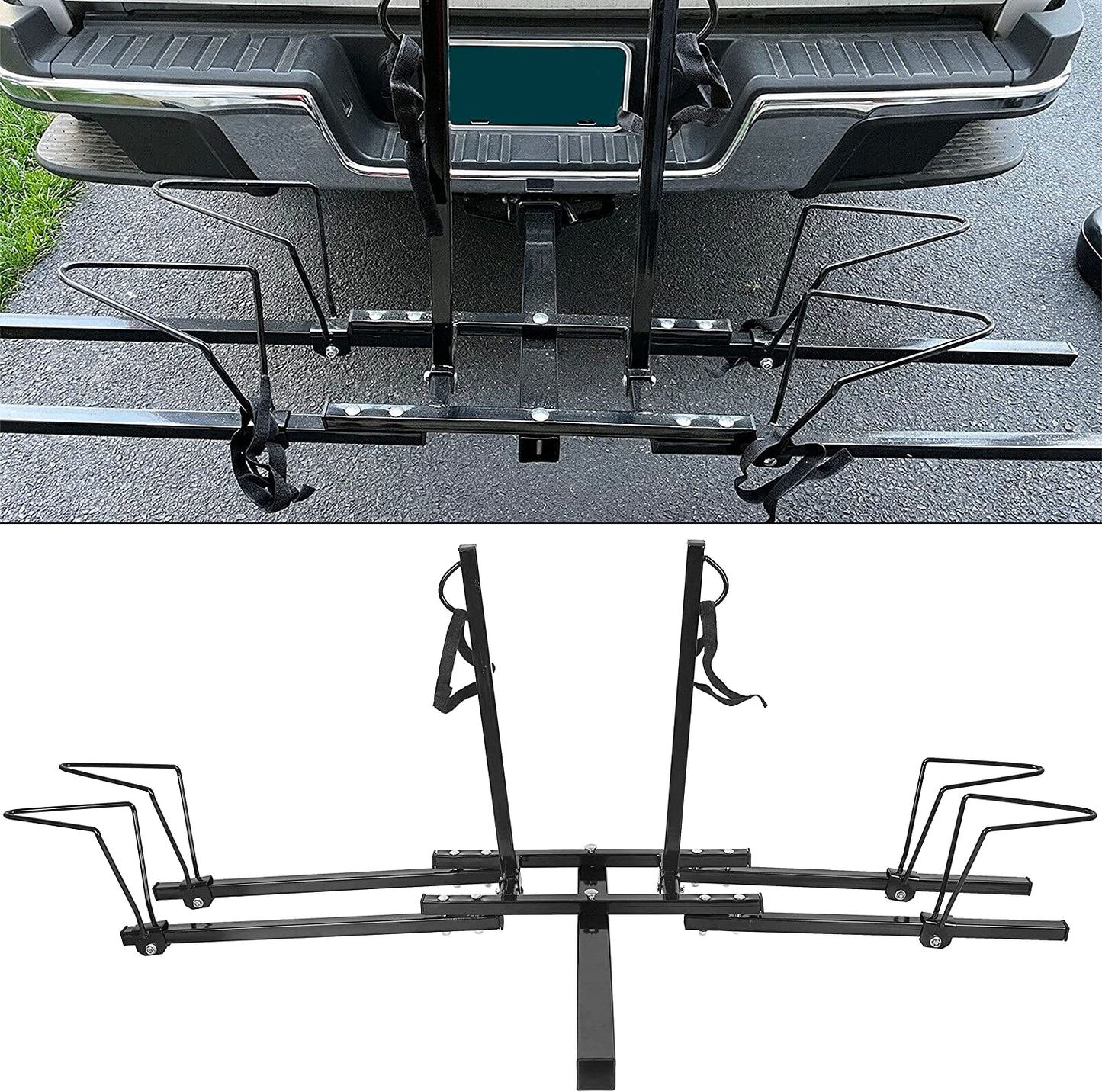 2 Bike Bicycle Rack Rear Mount Rack Carrier Hitch Receiver 2'' for SUV Van Truck  7BLACKSMITHS   