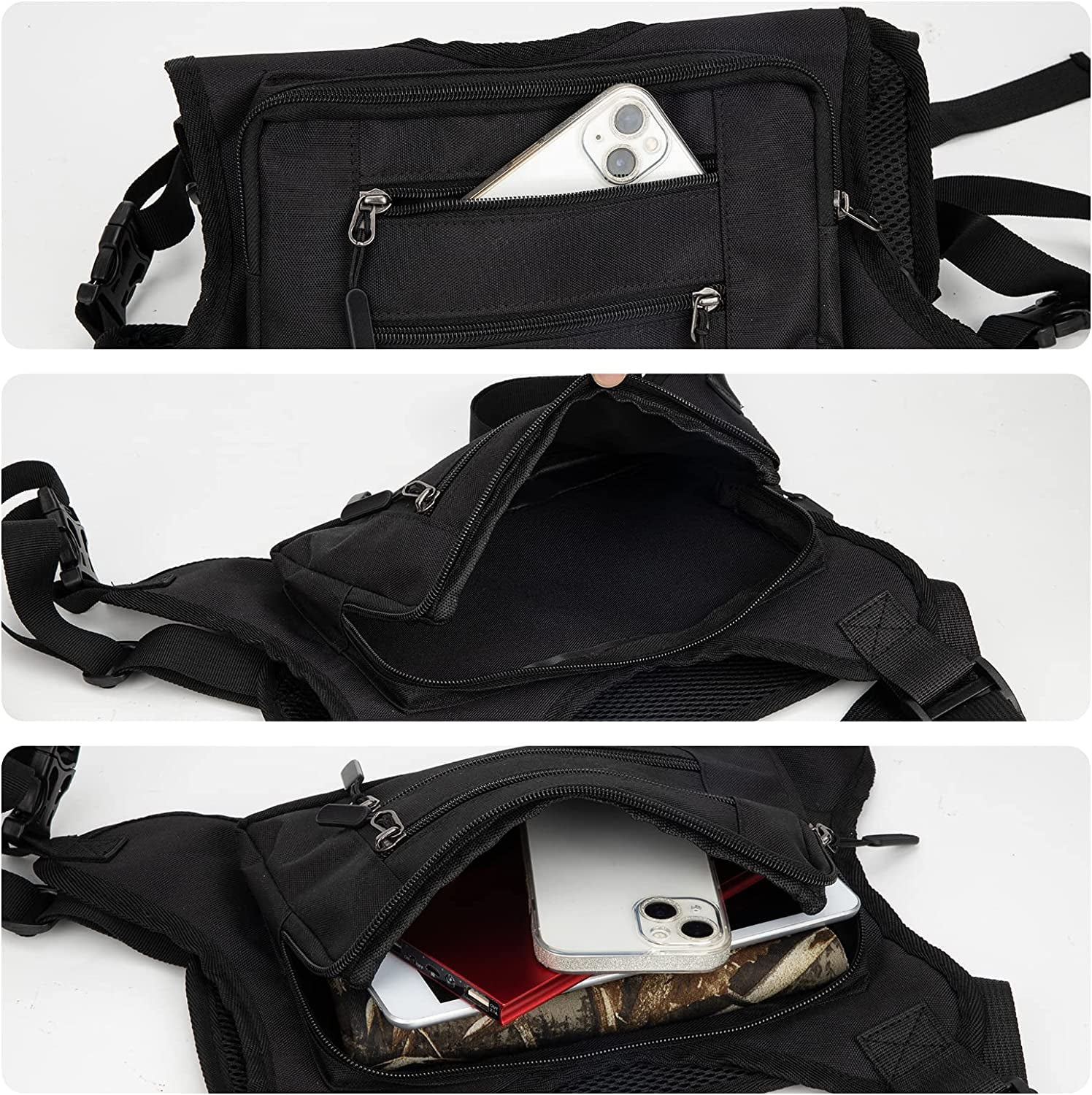 Jueachy Chest Bag for Men Women Running Bag Chest Phone Holder Chest Fanny Pack Tactical Chest Pouch for Workouts Cycling Exercise Hiking with Pockets Extra Storage  Jueachy   