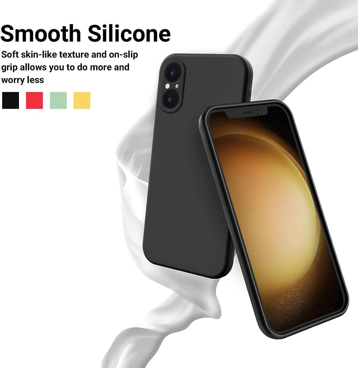 DAMONDY for Sony Xperia 5 V Case,Xperia 5 V Phone Case,Slim Liquid Silicone Full Covered Soft Gel Rubber Case Cover Compatible with Sony Xperia 5 V -Black  DAMONDY   