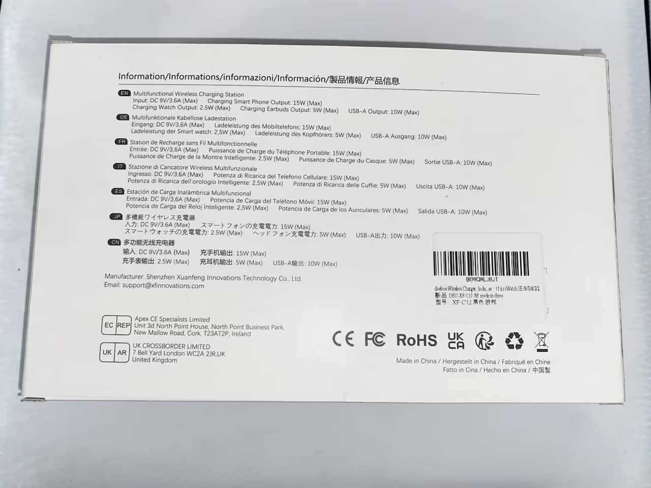 Doeboe Wireless Charger for Iphone, Wired for Ipad Charging Station, 4 in 1 Charging Stand for Iphone 14 Pro Max/13/12, Charging Station for Apple Multiple Devices, for Airpod Pro 3, Iwatch 8/7/6/5  doeboe   