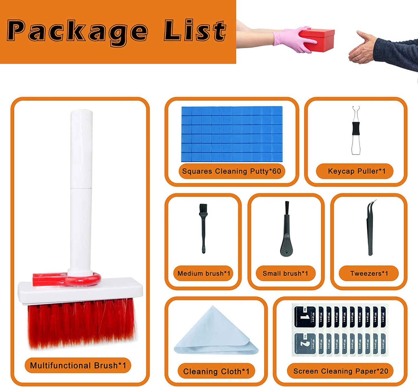 191PCS Keyboard Cleaning Kit, Soft Brush Keyboard Cleaner Pen with Keycap Puller, Earbud Cleaning Putty for Airpods for Iphone, Multi-Function Cleaning Kit for Airpods 1/2/3 Pro Keyboard Phone  KEYONEKJO   