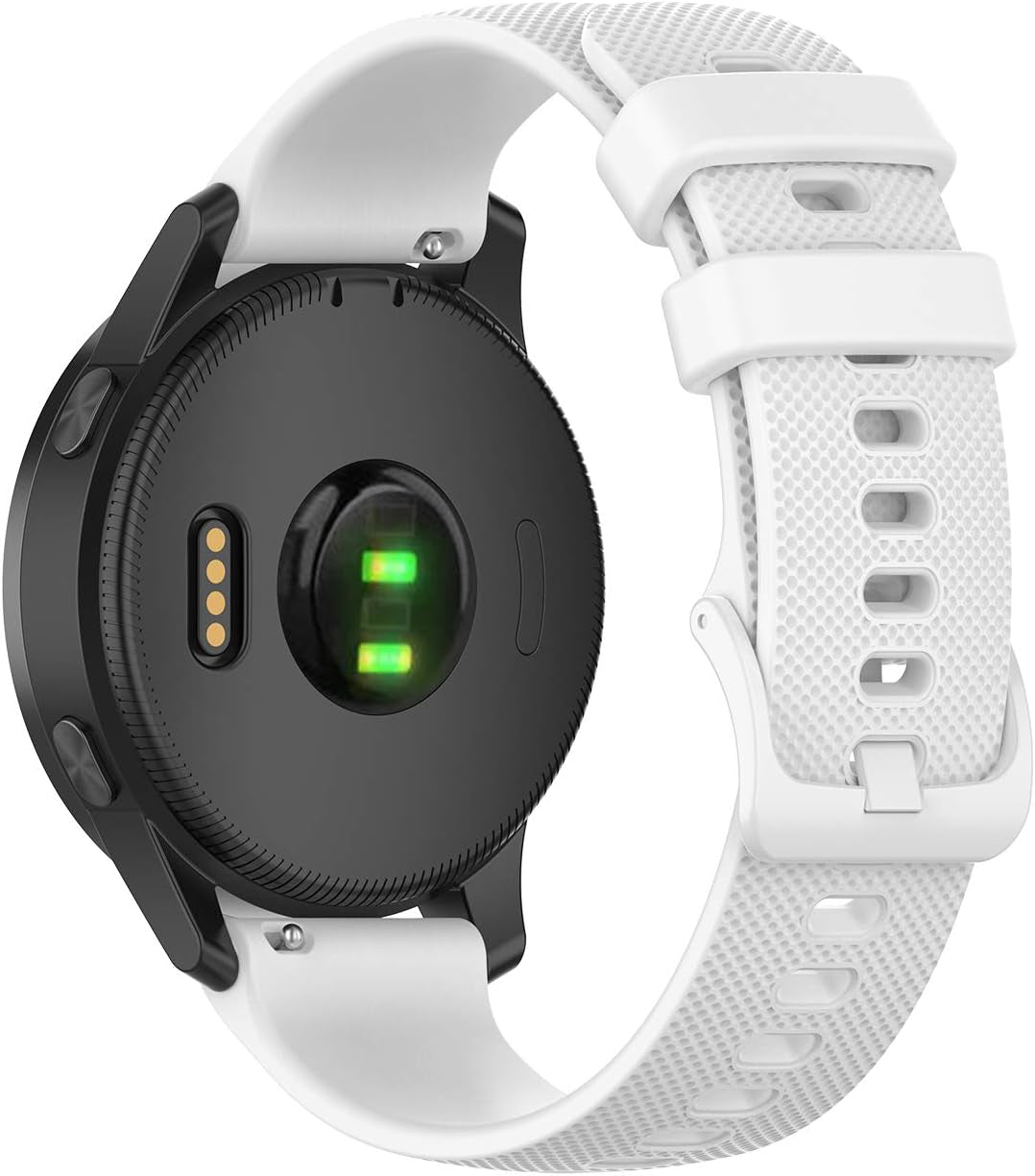 Anrir for Garmin Vivoactive 4 45Mm Watch Band/Venu 2 Bands,22Mm Silicone Bands for Samsung Galaxy Watch 3 45Mm /Galaxy Watch 46Mm/Gear S3 Frontier/Classic Band, Fossil Men'S Gen 6/5E 44Mm Bands-Black  Anrir White  