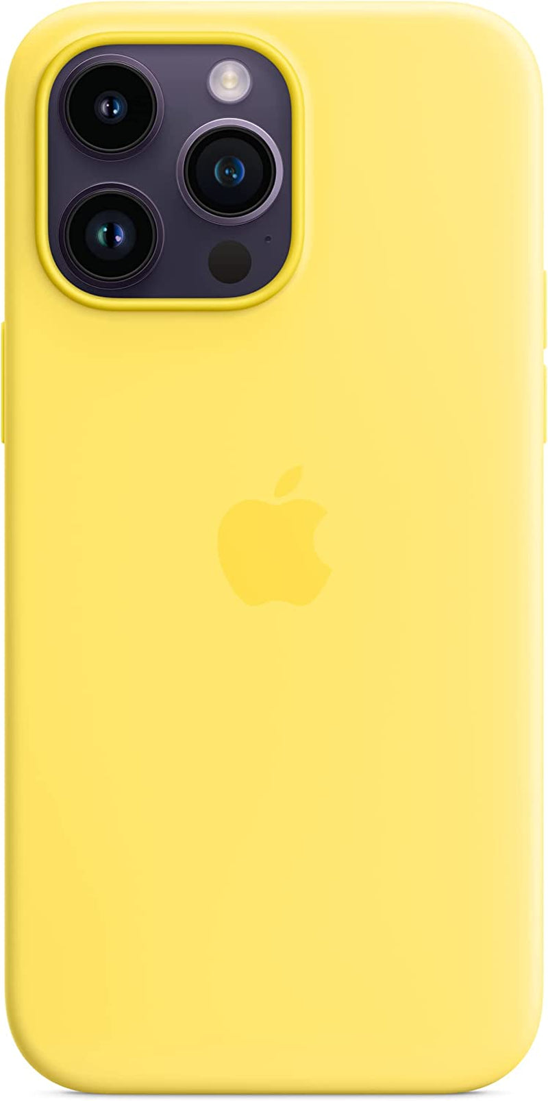 Apple Iphone 14 Pro Max Silicone Case with Magsafe - Midnight  Apple Canary Yellow  