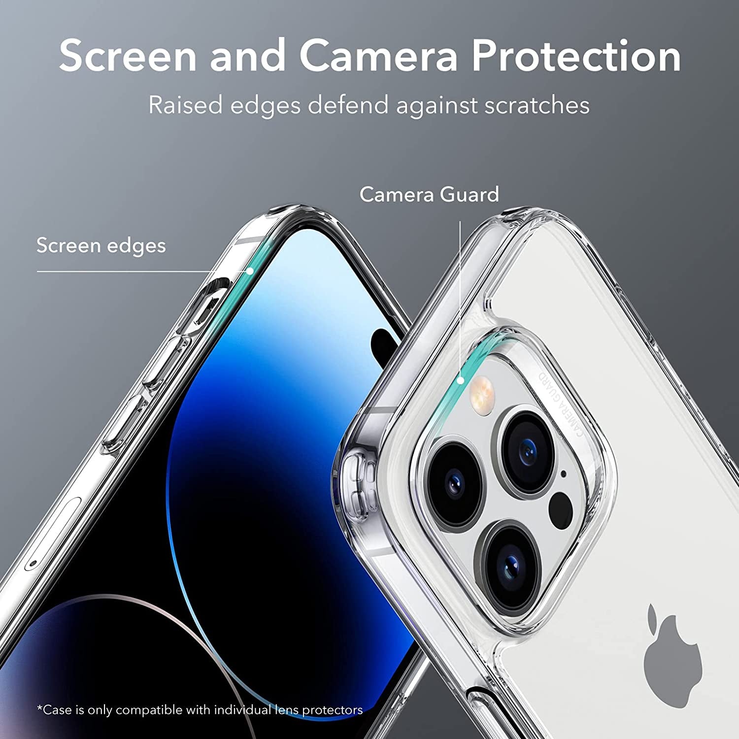 ESR for Iphone 14 Pro Case, 3 Stand Modes, Military-Grade Drop Protection, Supports Wireless Charging, Slim Back Cover with Stand, Phone Case for Iphone 14 Pro, Metal Kickstand Case, Clear  ESR   