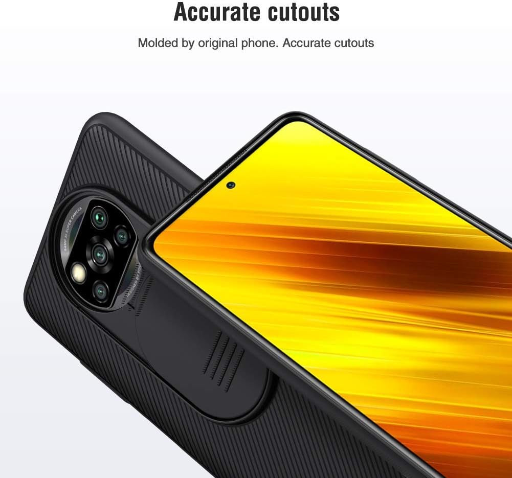 WVOZWWO for Xiaomi Poco X3 NFC Case, Nilkkin Camshield Pro Slim Case Protective Cover Case with Camera Protector Hard PC and TPU Ultra Thin Anti-Scratch Phone Case for Xiaomi Poco X3 NFC /X3 Pro  Grand Eletronics   