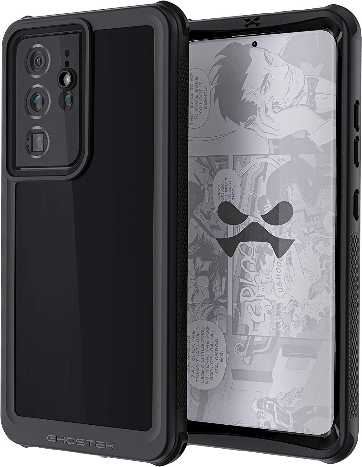 Ghostek NAUTICAL Samsung Galaxy S21 Ultra Case Waterproof Screen and Camera Lens Protector Built-In Tough Heavy Duty Shockproof Protection Phone Covers Designed for 2021 S21 Ultra 5G (6.8Inch) (Black)  Ghostek   